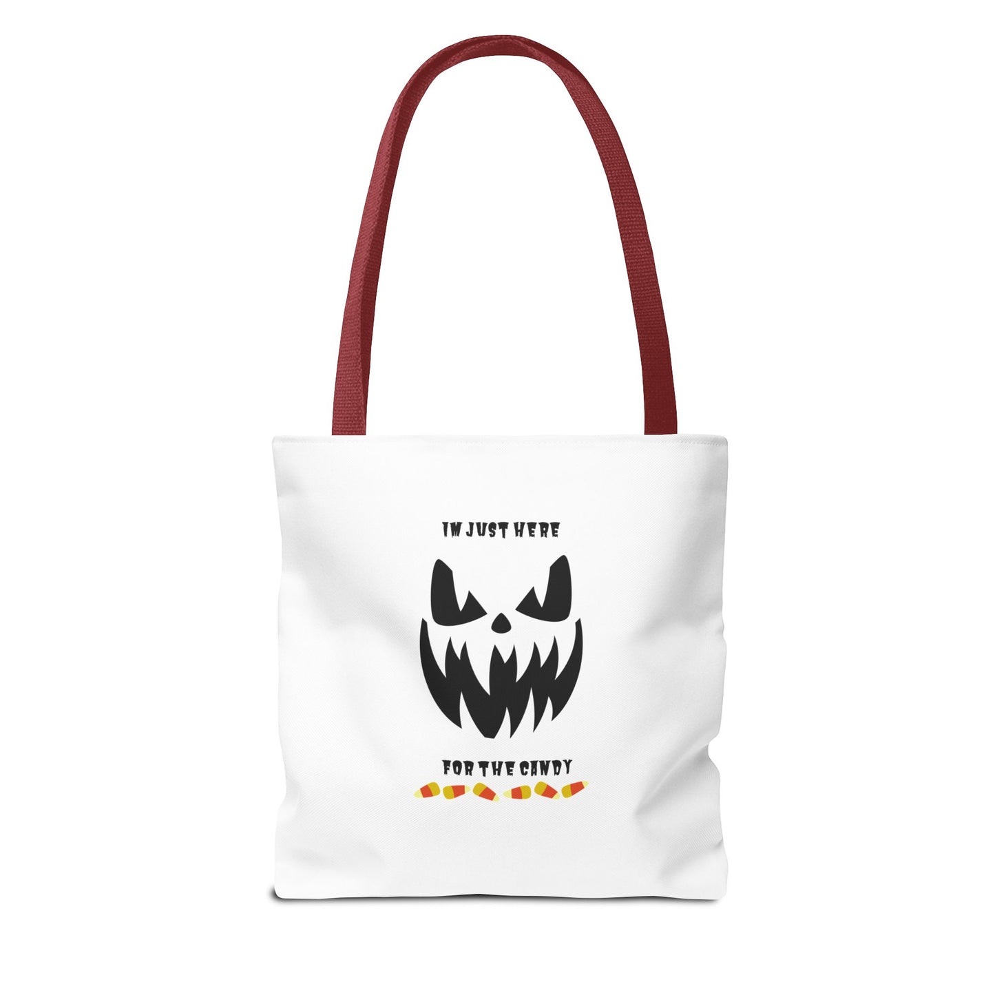 Halloween Candy Corn Scary Face Tote Spooky Season Trick or Treating Candy Bag Reusable Lunch Tote