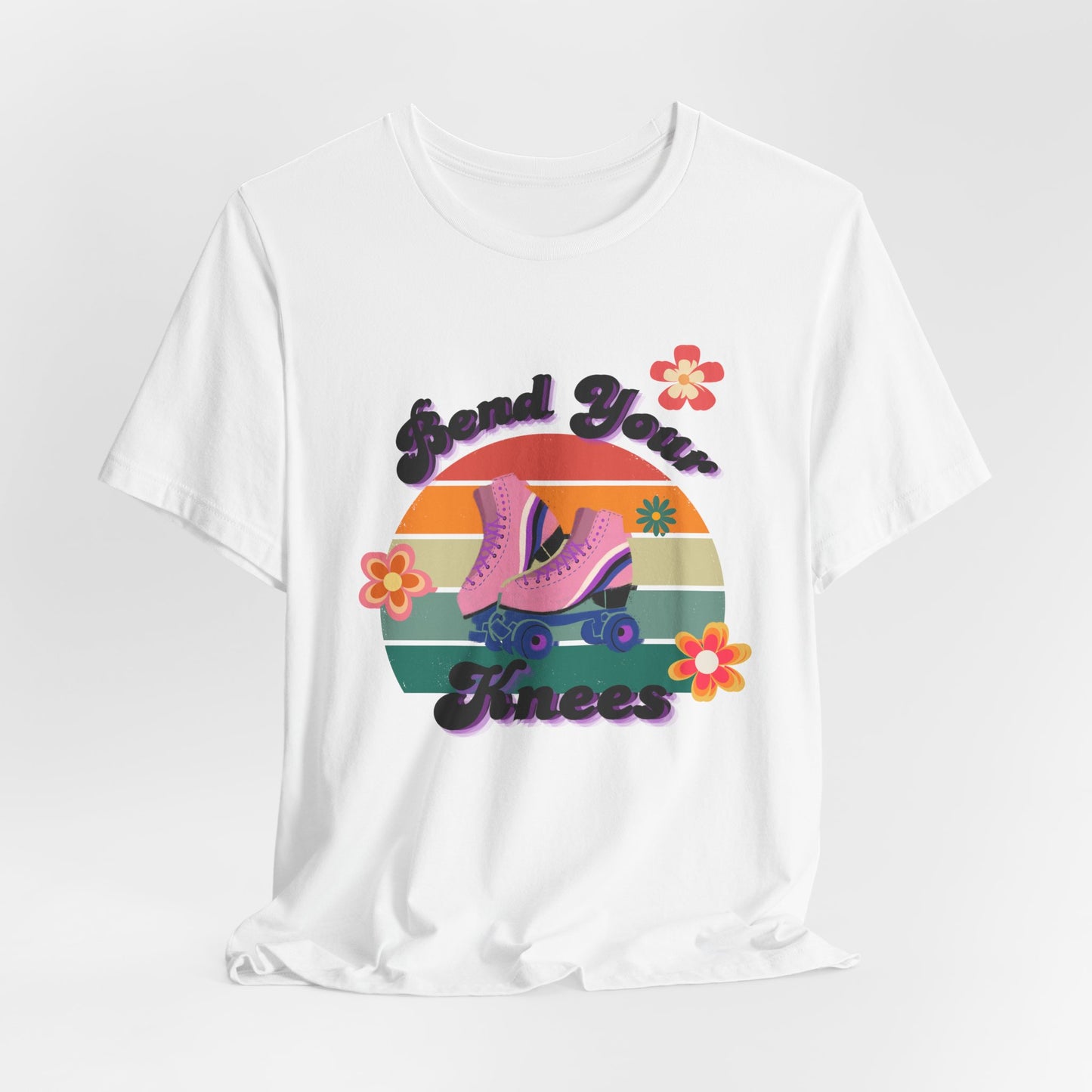 Unisex Retro Vibes Bend Your Knees Skater T-Shirt
