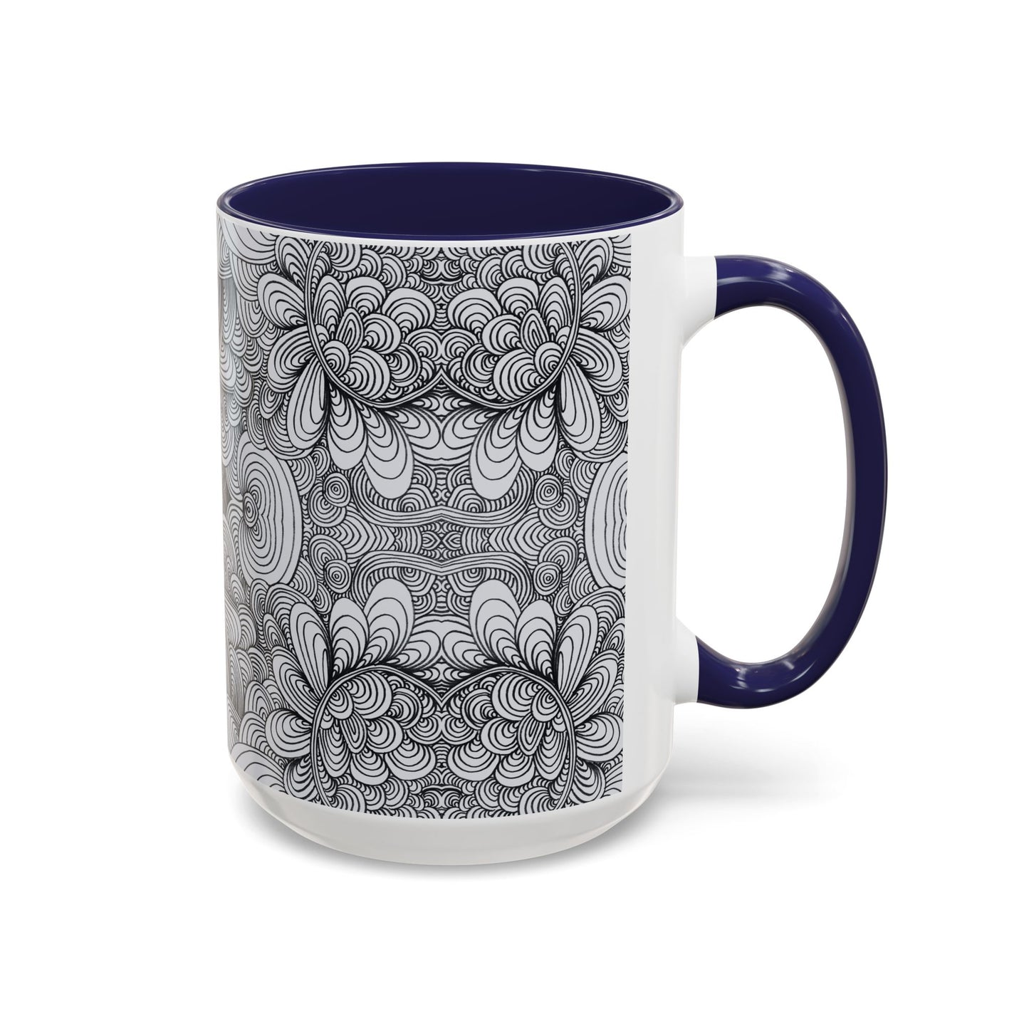 11oz/15oz Original Line Art Coffee Mug - Apricots Noir Mirage