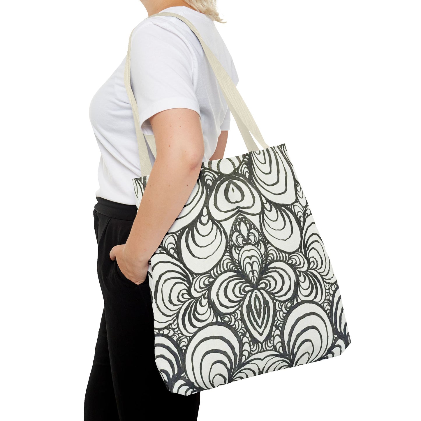 Unisex Original Line Art - All Over Print Tote Bag - Puzzle Panels 1