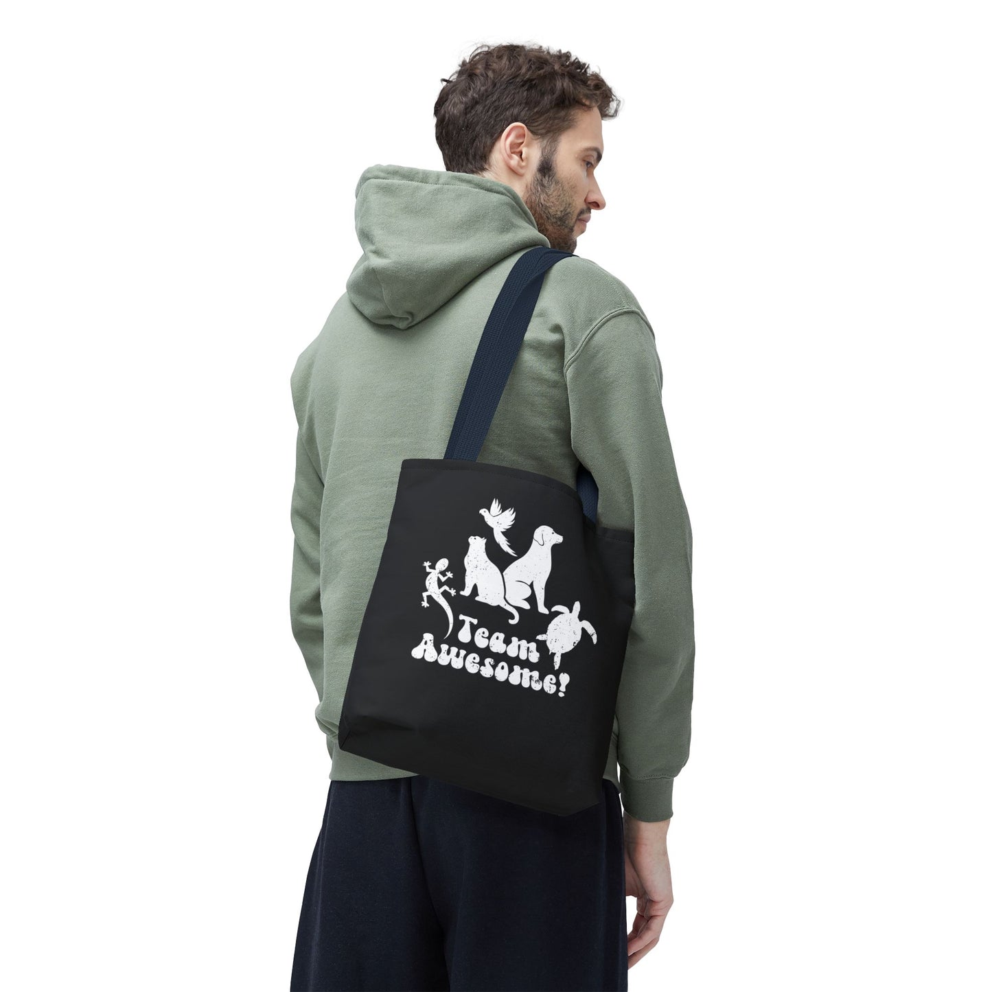 Unisex Animal Lover Lizard Cat Bird Dog Turtle Team Awesome Tote Bag