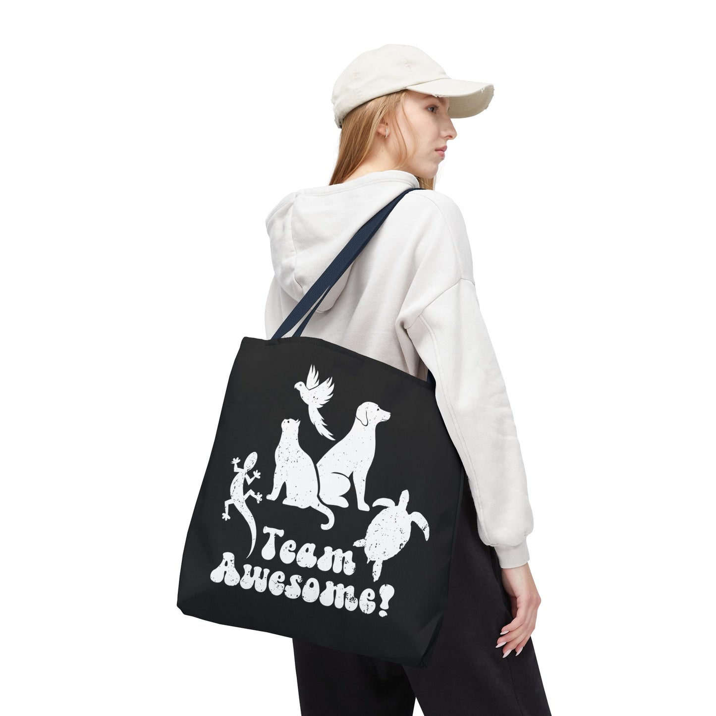 Unisex Animal Lover Lizard Cat Bird Dog Turtle Team Awesome Tote Bag