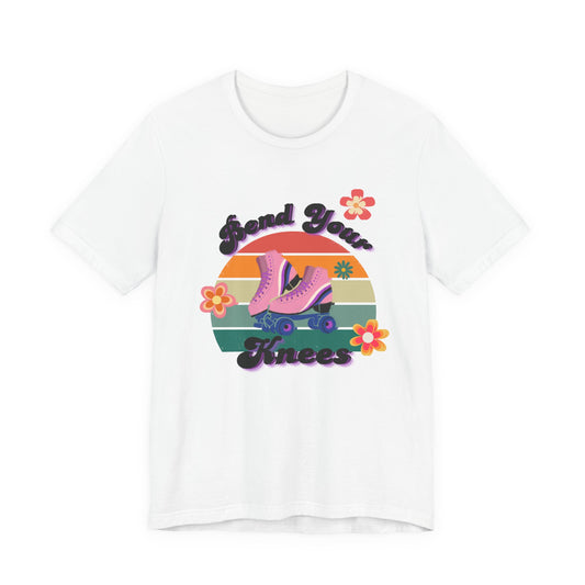 Unisex Retro Vibes Bend Your Knees Skater T-Shirt