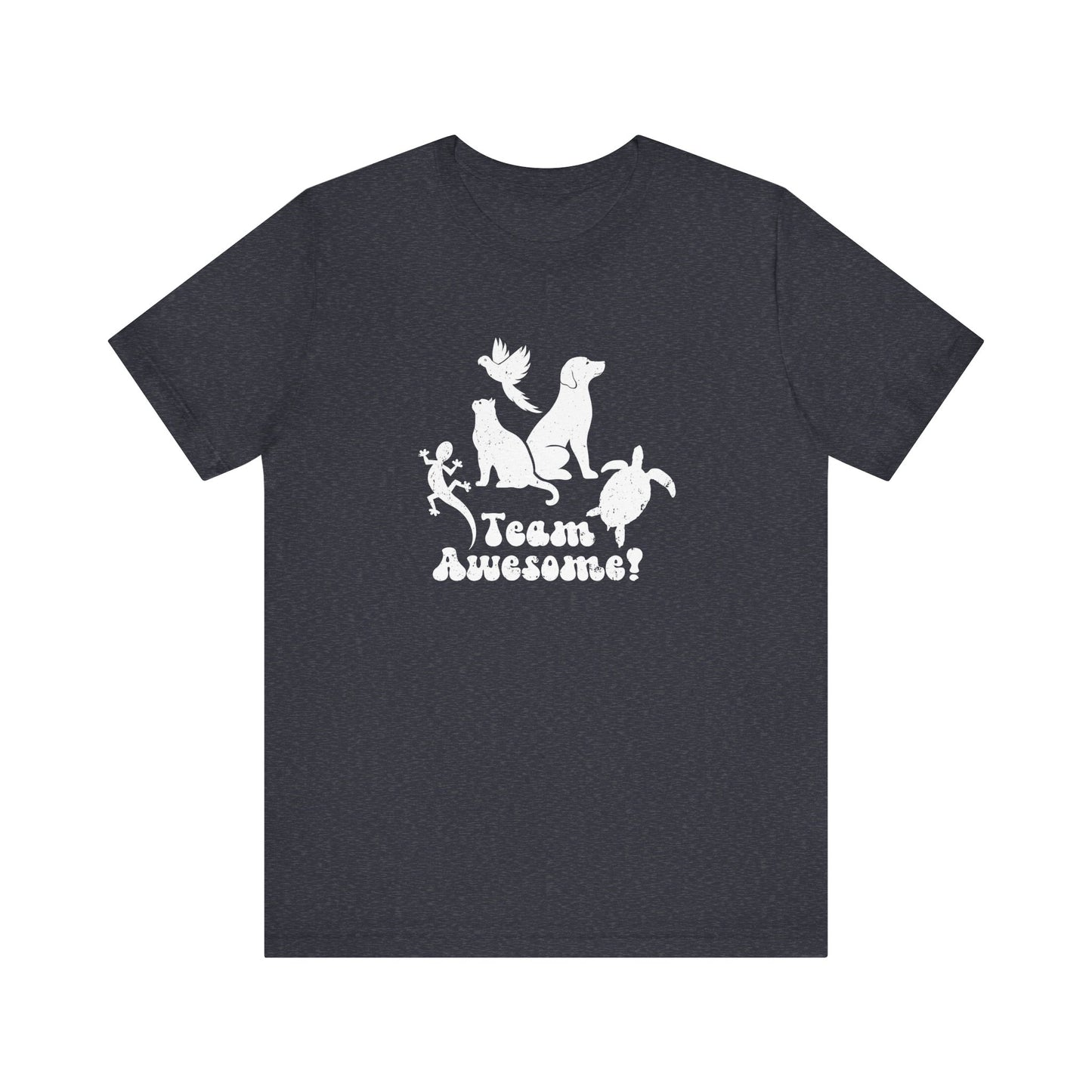 Unisex Animal Lover Lizard Cat Bird Dog Turtle Team Awesome T-Shirt