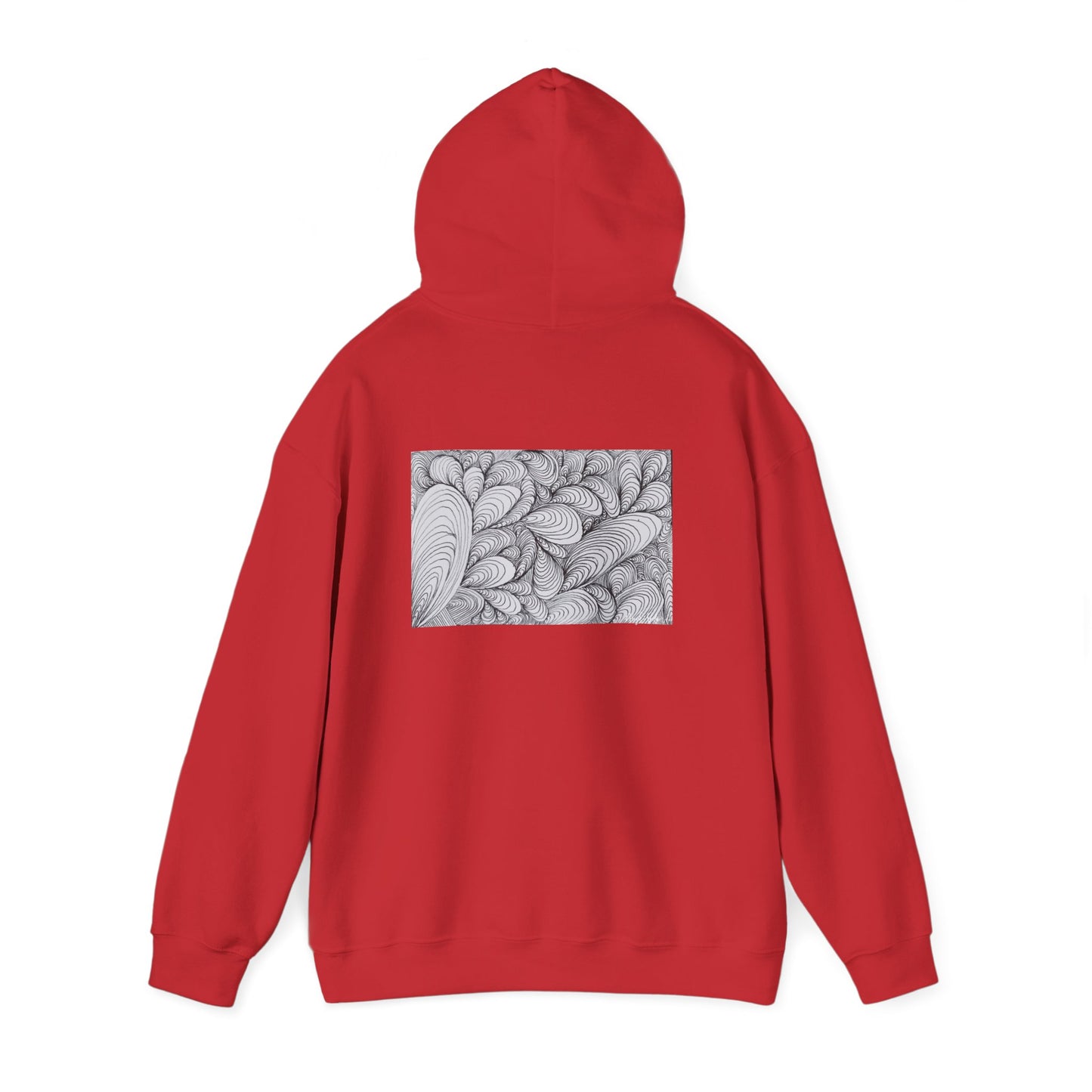 Unisex Heavy Blend™ Original Rough Artwork Midsize Print Hooded Sweatshirt