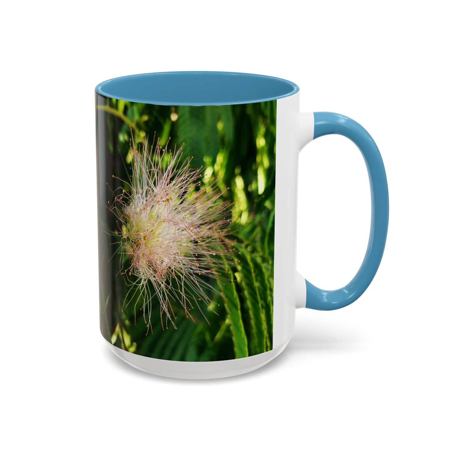 11oz /15oz Garden Themed Silk Blossom Plant Foliage Two Tone Coffee Mug