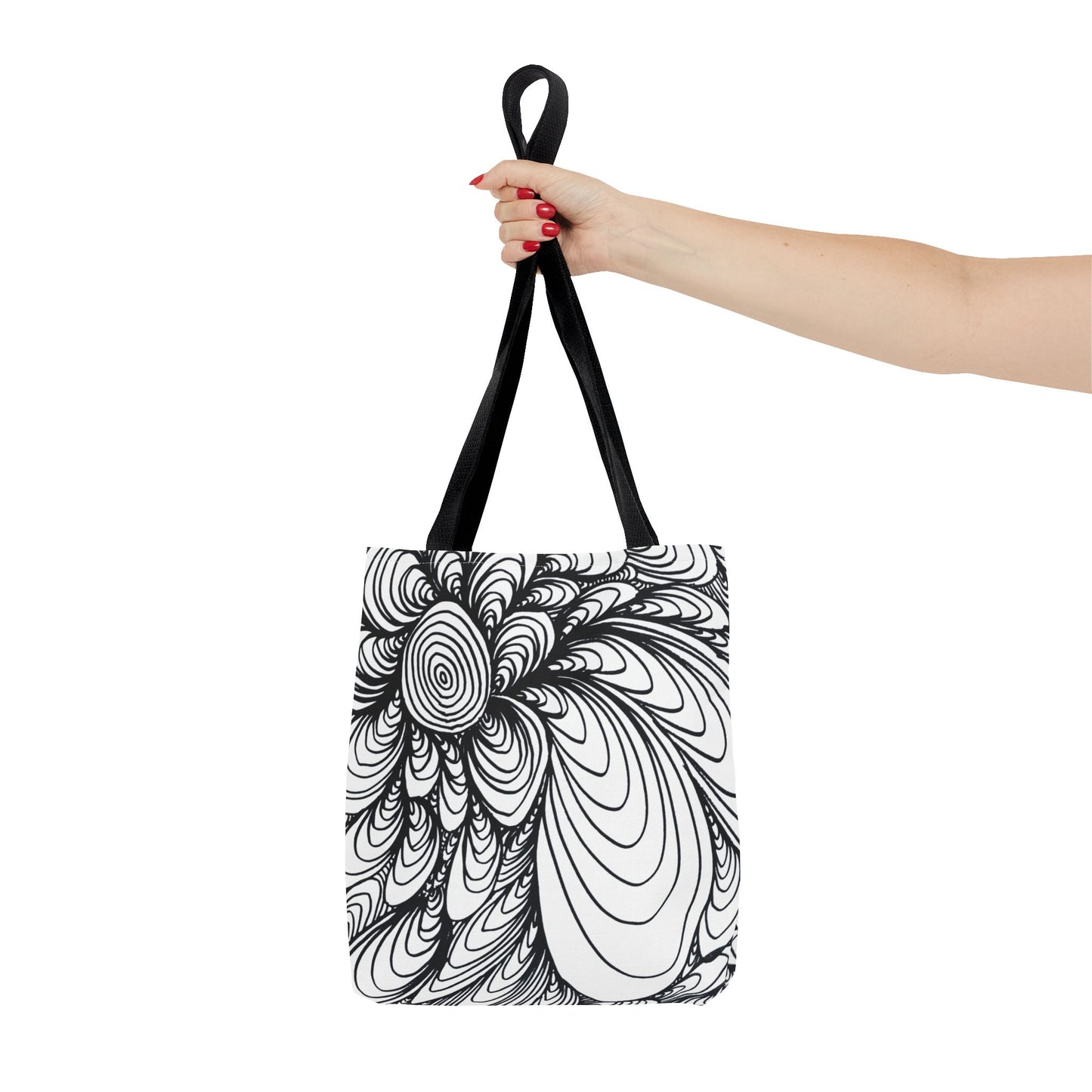 Unisex Original Doodle Art All Over Print Tote Bag - Apricots Noir