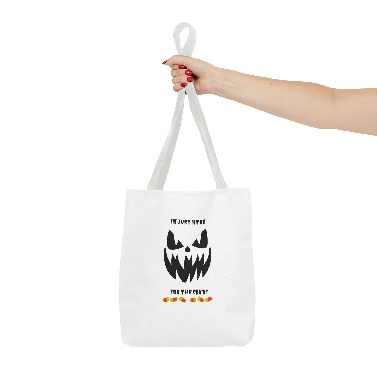 Halloween Candy Corn Scary Face Tote Spooky Season Trick or Treating Candy Bag Reusable Lunch Tote