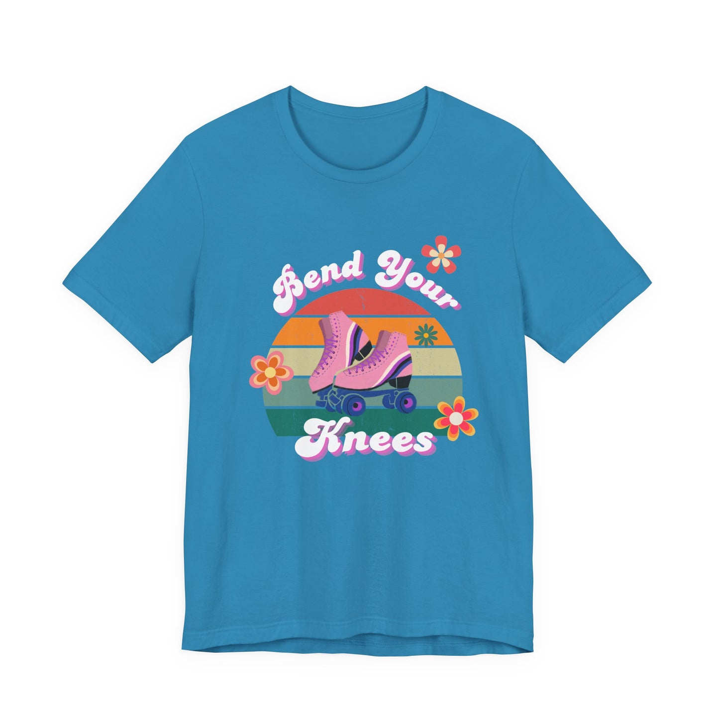 Unisex Retro Vibes Bend Your Knees Skater T-Shirt