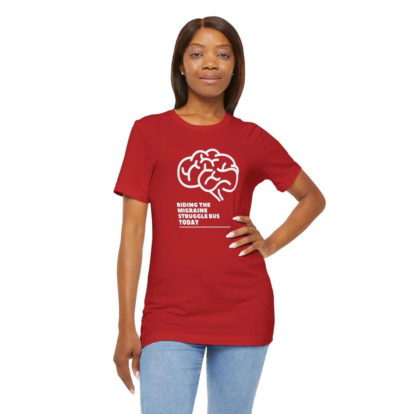 Unisex Migraine Day Invisible Illness Warrior Riding The Struggle Bus Tshirt