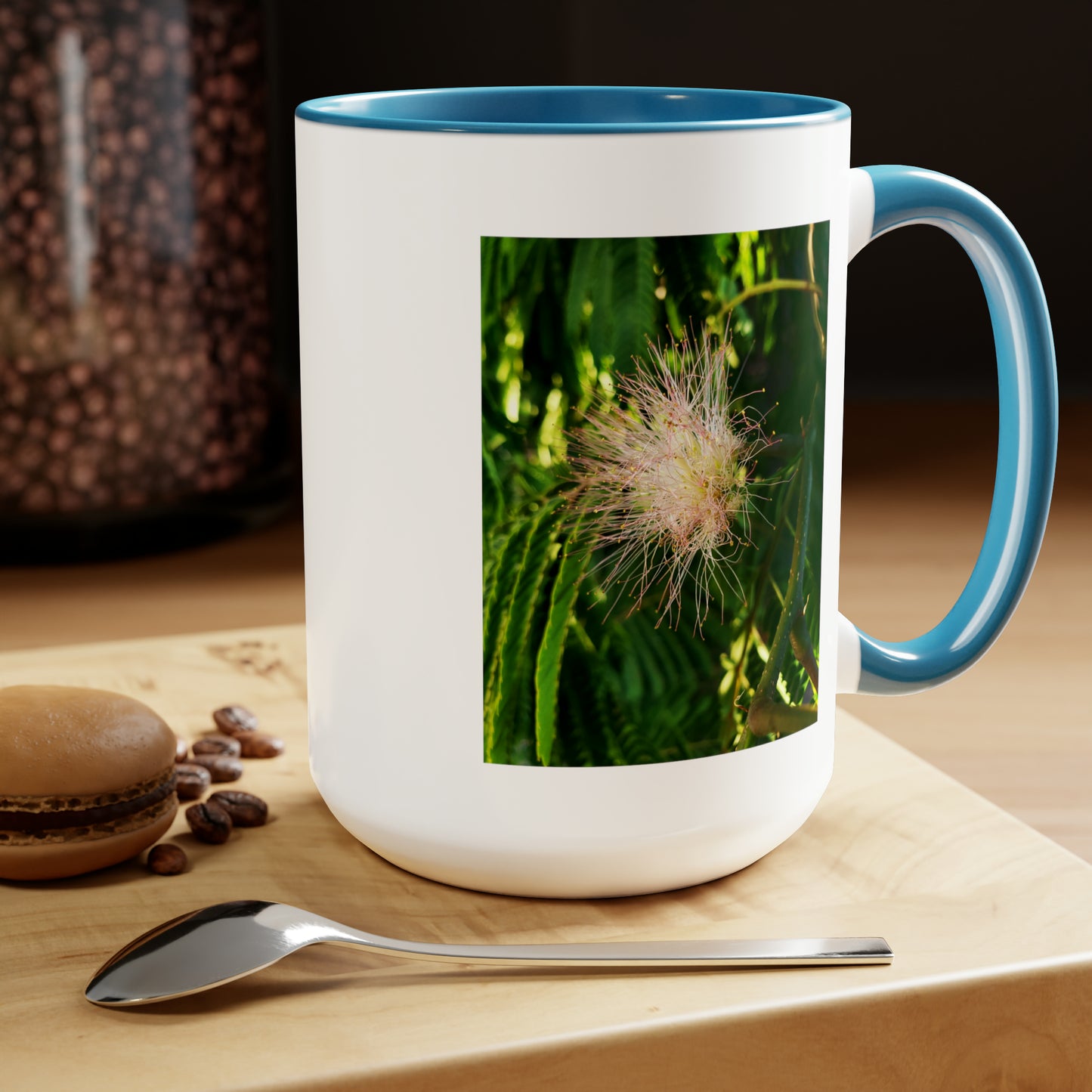 15oz. Garden Themed Coffee Mug, Coffee Club Mug with Silk Blossom