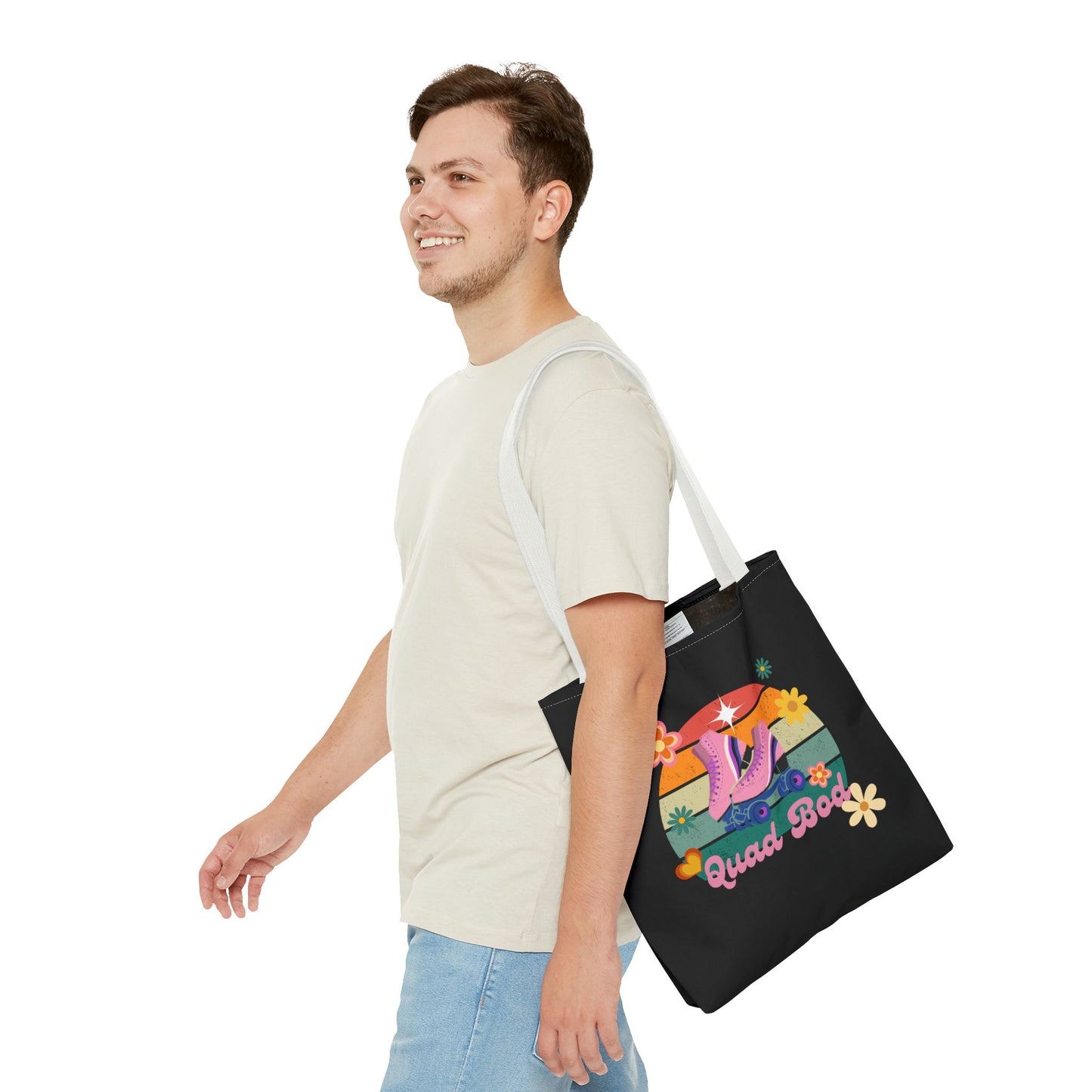 Unisex Retro Vibes Roller Skate Quad Bod Tote Bag