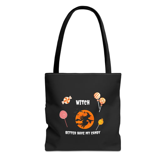 Halloween Tote Bag Gift for Spooky Season Trick or Treating Candy Bag Fall Themed Reusable Lunch Tote