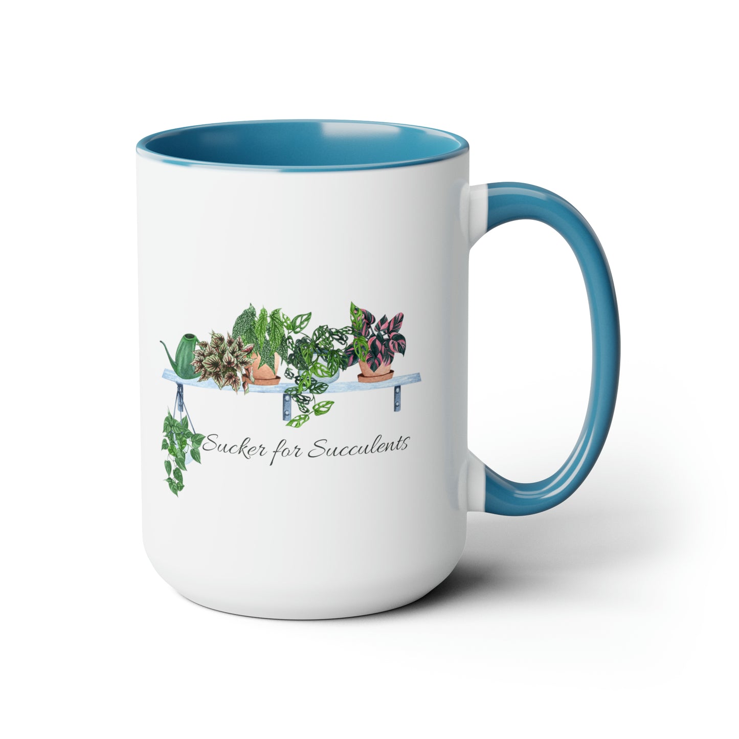 15oz Garden Themed Coffee Mug Sucker for Succulents