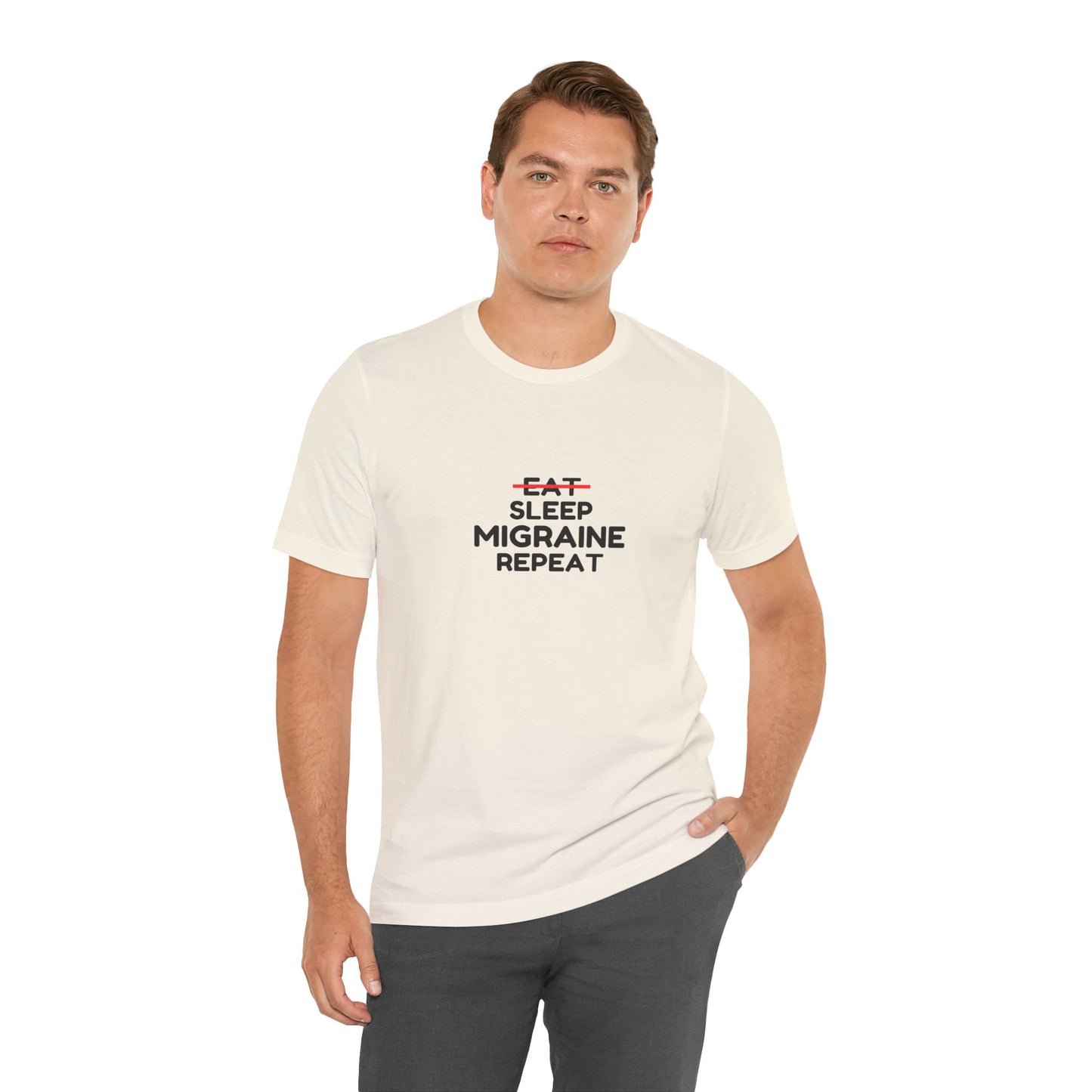 Unisex Migraine Day Invisible Illness Warrior Eat Sleep Migraine Repeat Tshirt