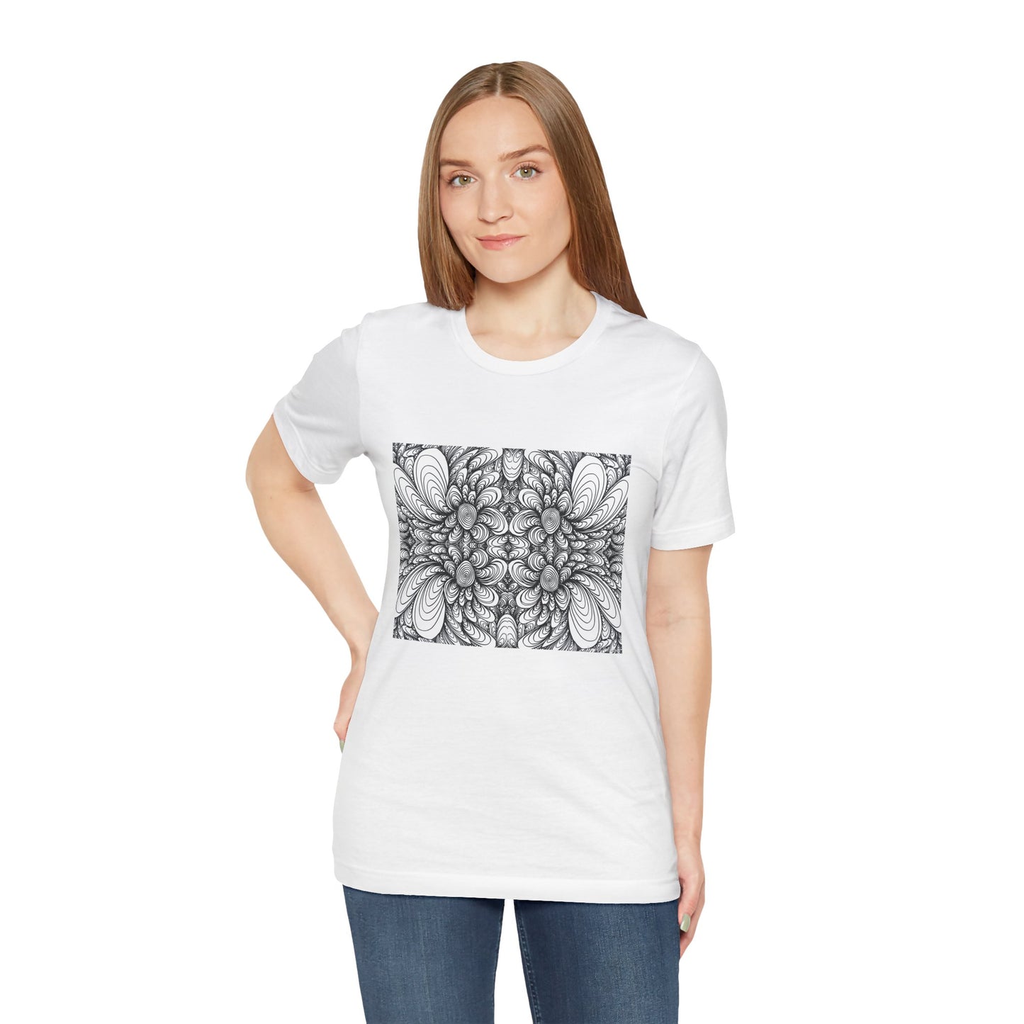 Unisex Original Line Art T-Shirt -Blooms