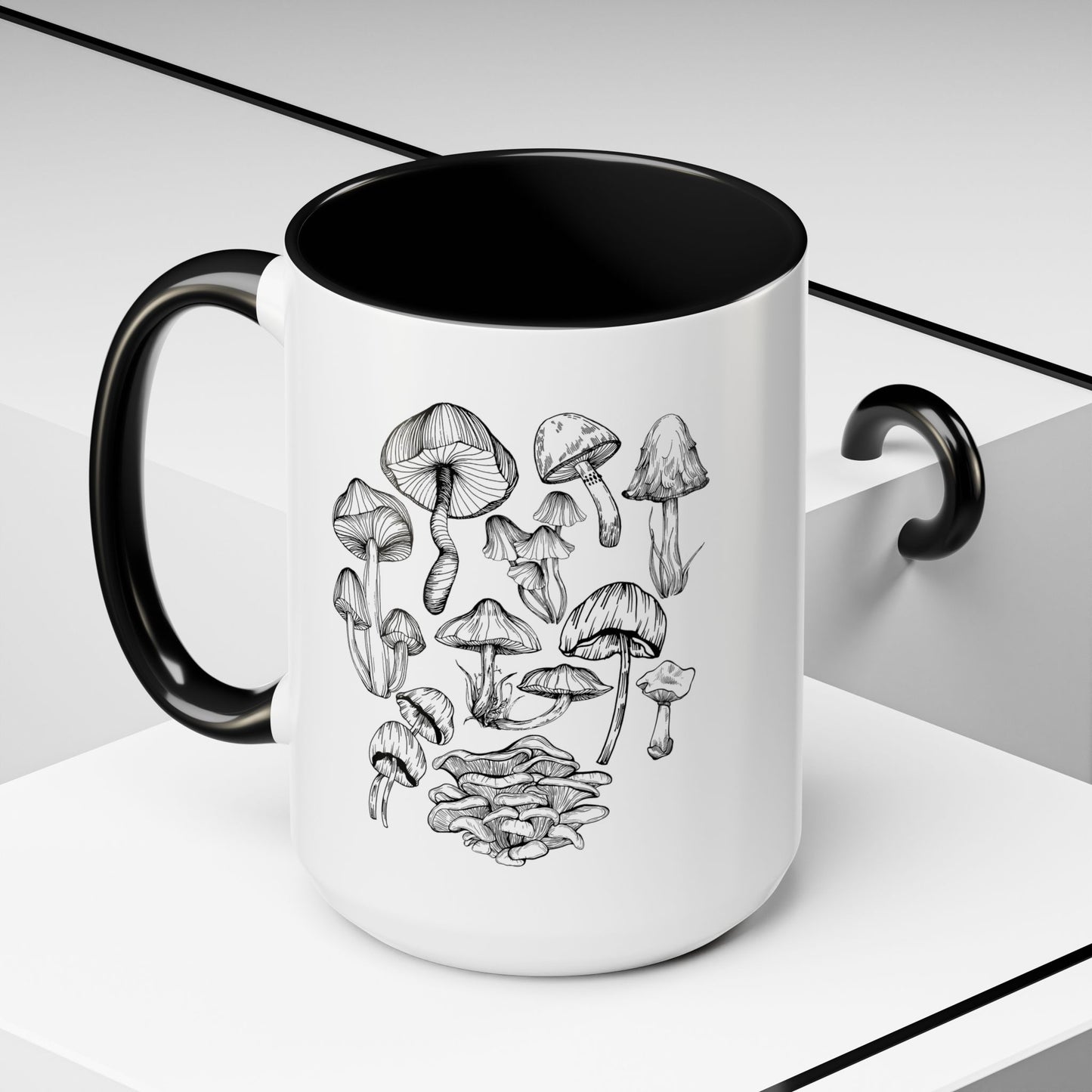 11oz/15oz  Mushroom Lover Fungi Print Toadstool Coffee Mug