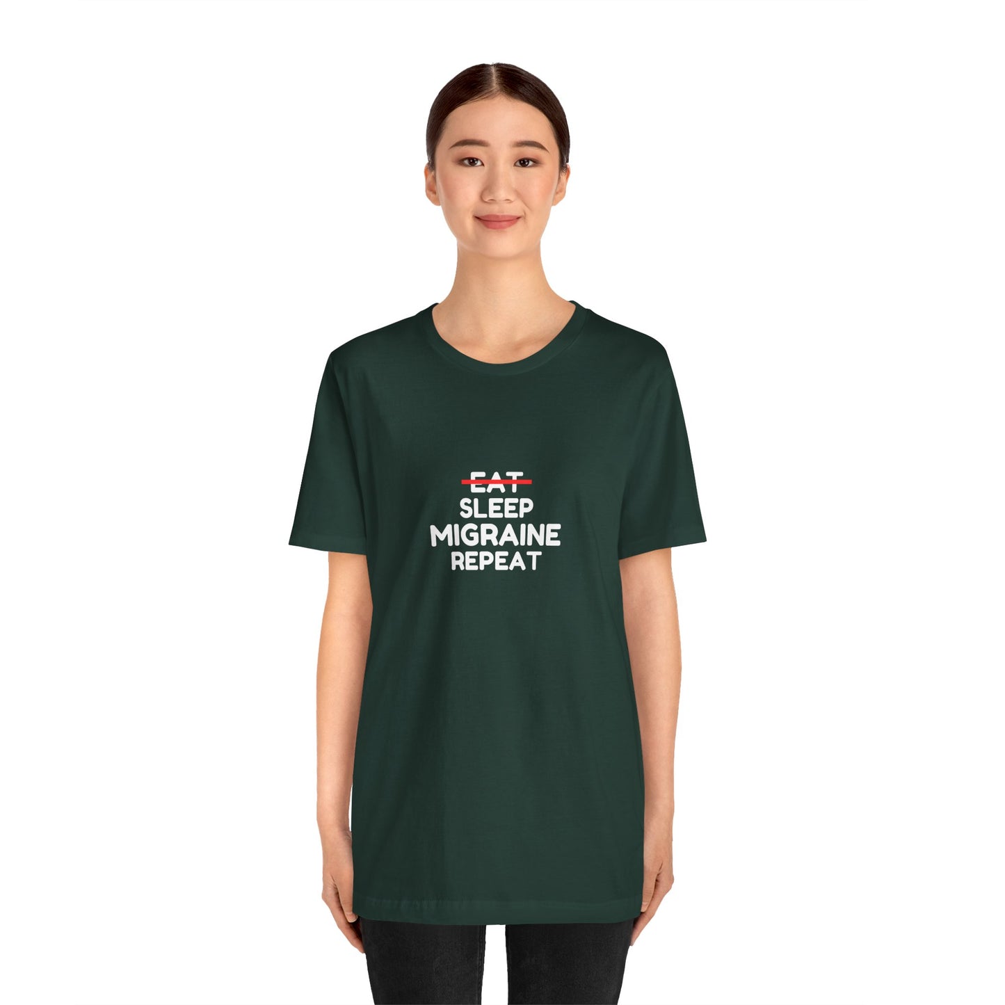 Unisex Migraine Day Invisible Illness Warrior Eat Sleep Migraine Repeat Tshirt