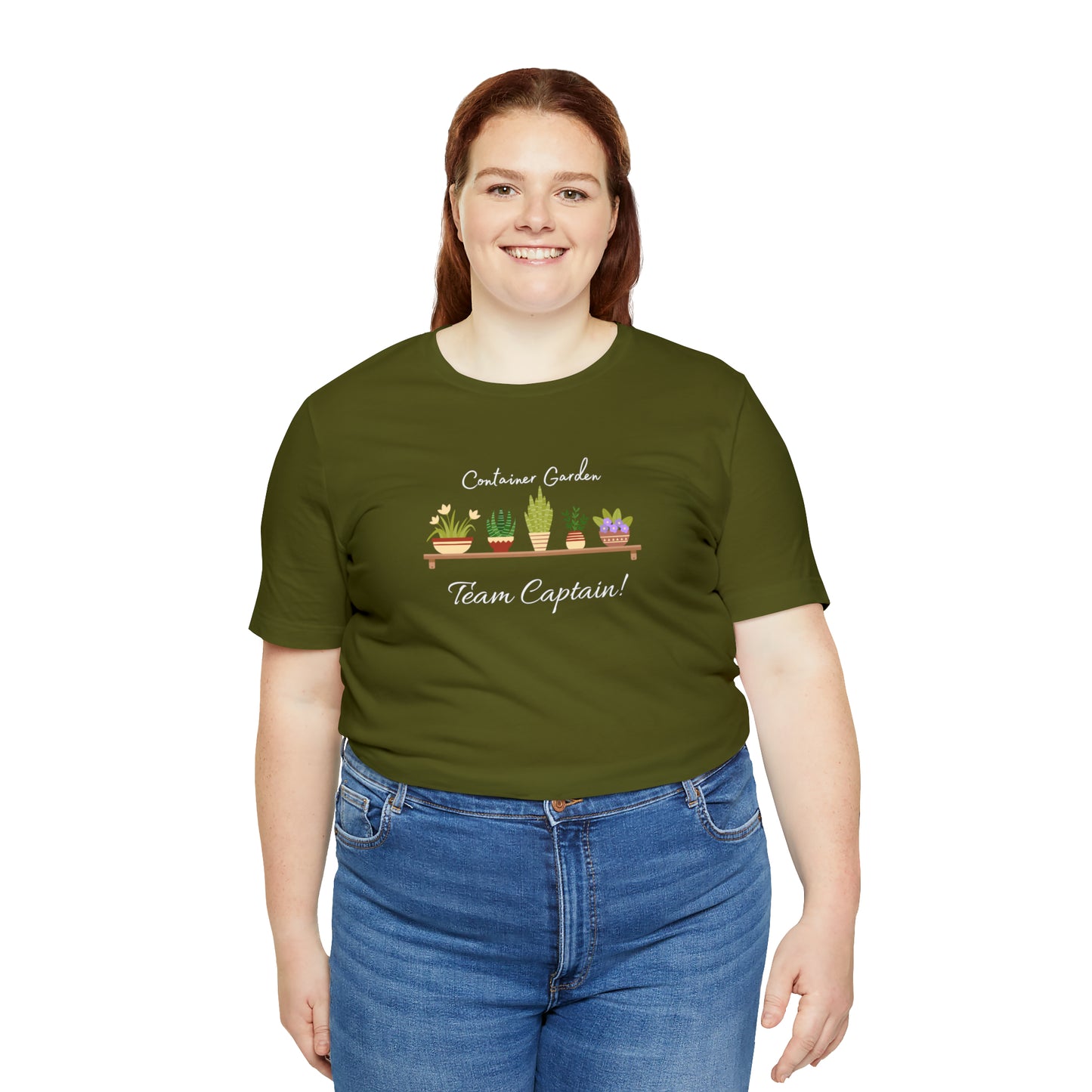 Unisex Garden Themed Container Garden Team Captain Gardening T-Shirt