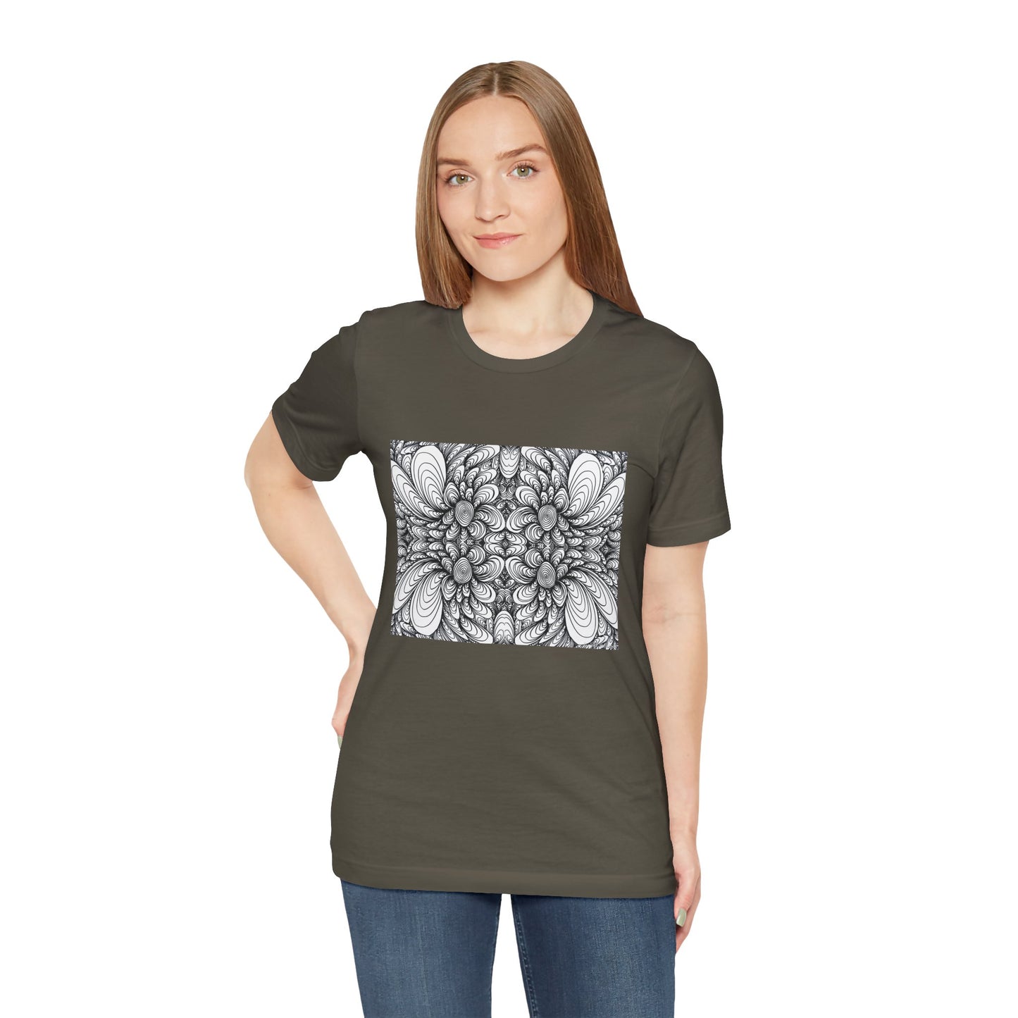 Unisex Original Line Art T-Shirt -Blooms
