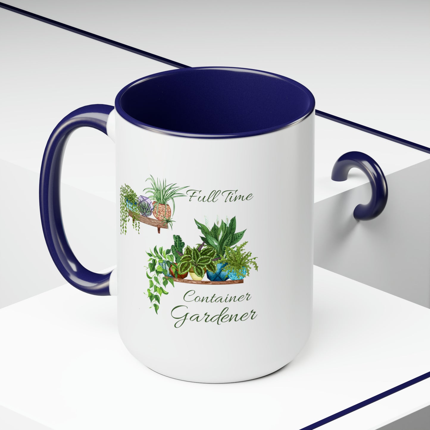 15oz Garden Themed Full Time Container Gardener Coffee Mug