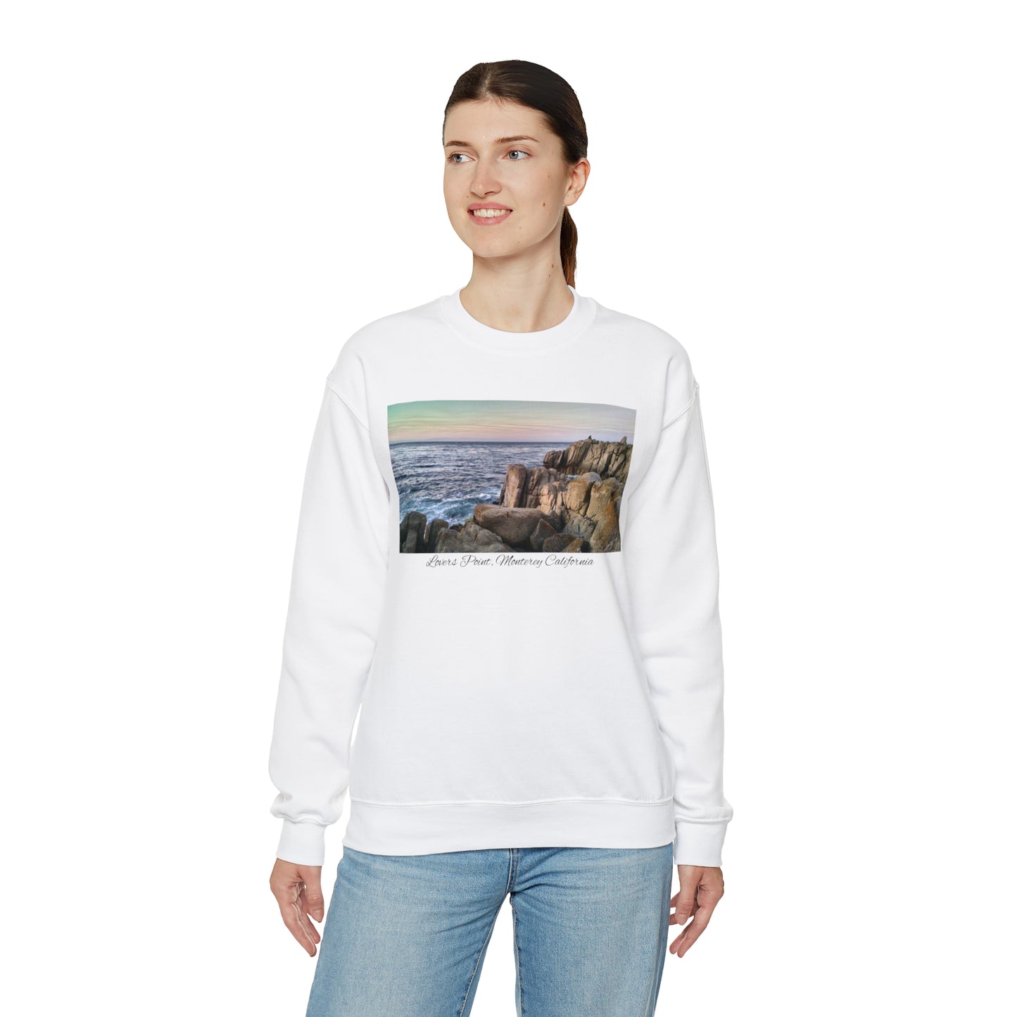 Unisex Landscape Sweatshirt Lovers Point, San Francisco Bay Area, Monterey, Monterey California, California