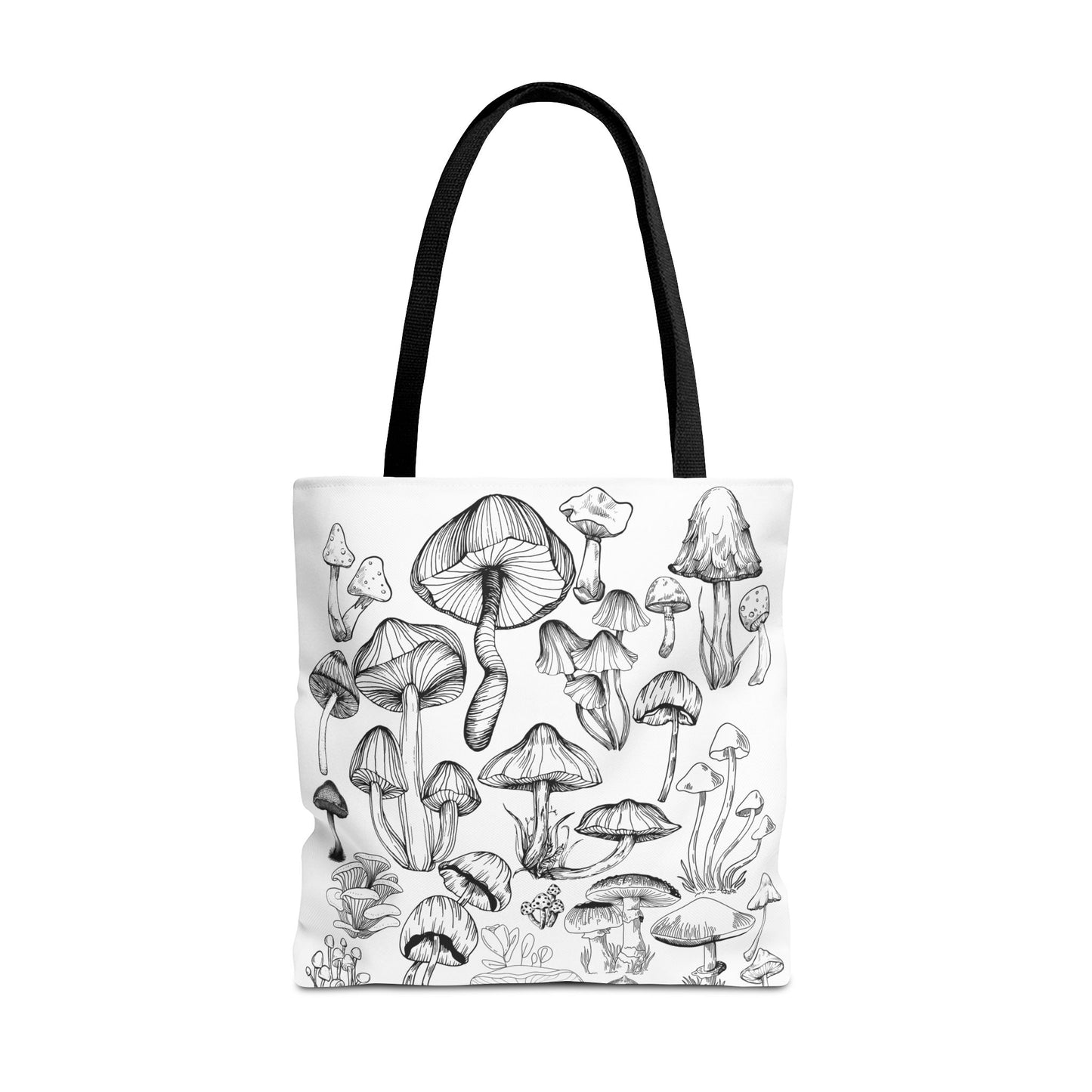 Unisex Mushroom Lover Fungi Print Toadstool Mycology Tote Bag