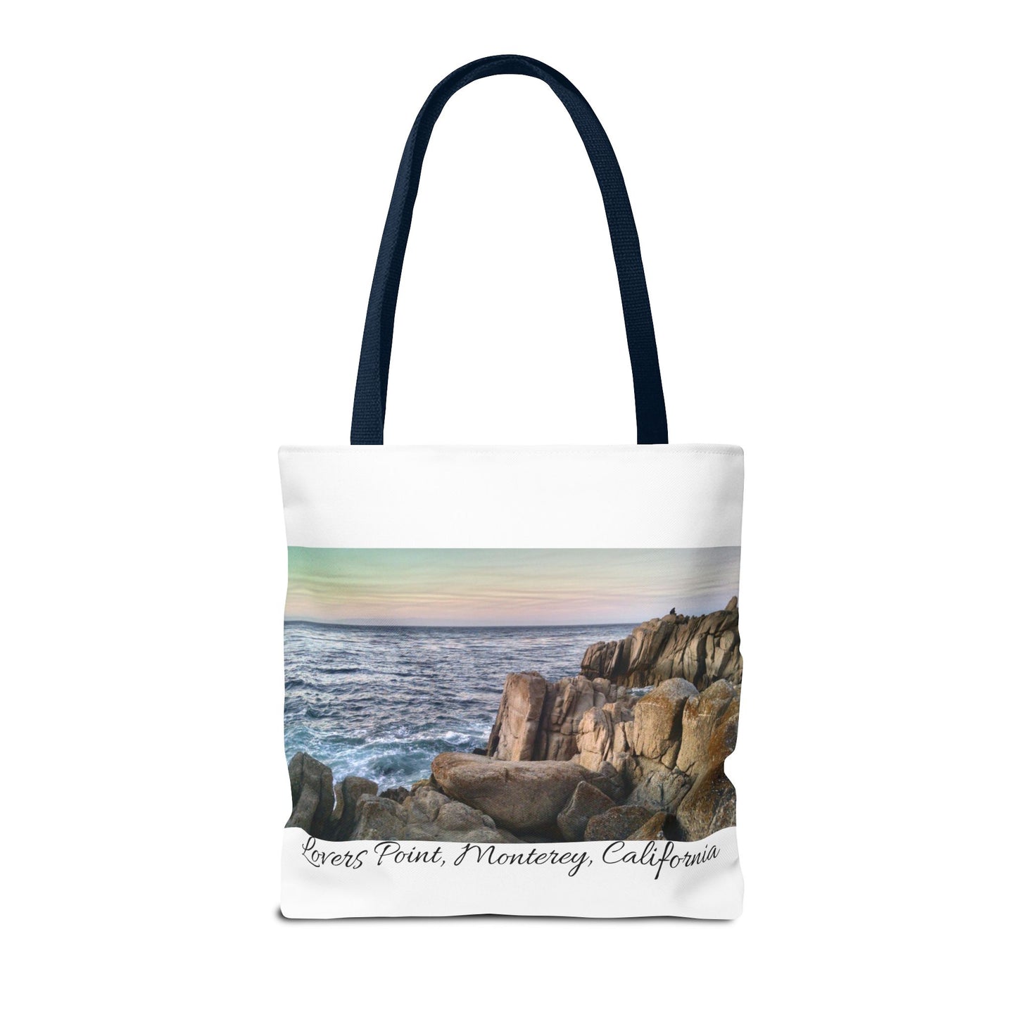 Unisex Travel Tote Bag Monterey California Scenic View Lovers Point Bay Area Keepsake Tote Bag Ocean View Nature Inspired Travel Gift Idea