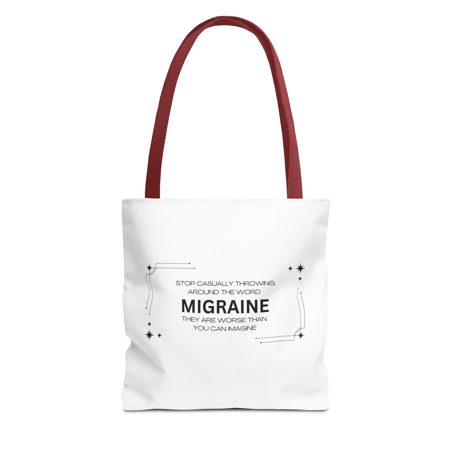 Unisex Migraine Day Invisible Illness Warrior Tote Bag