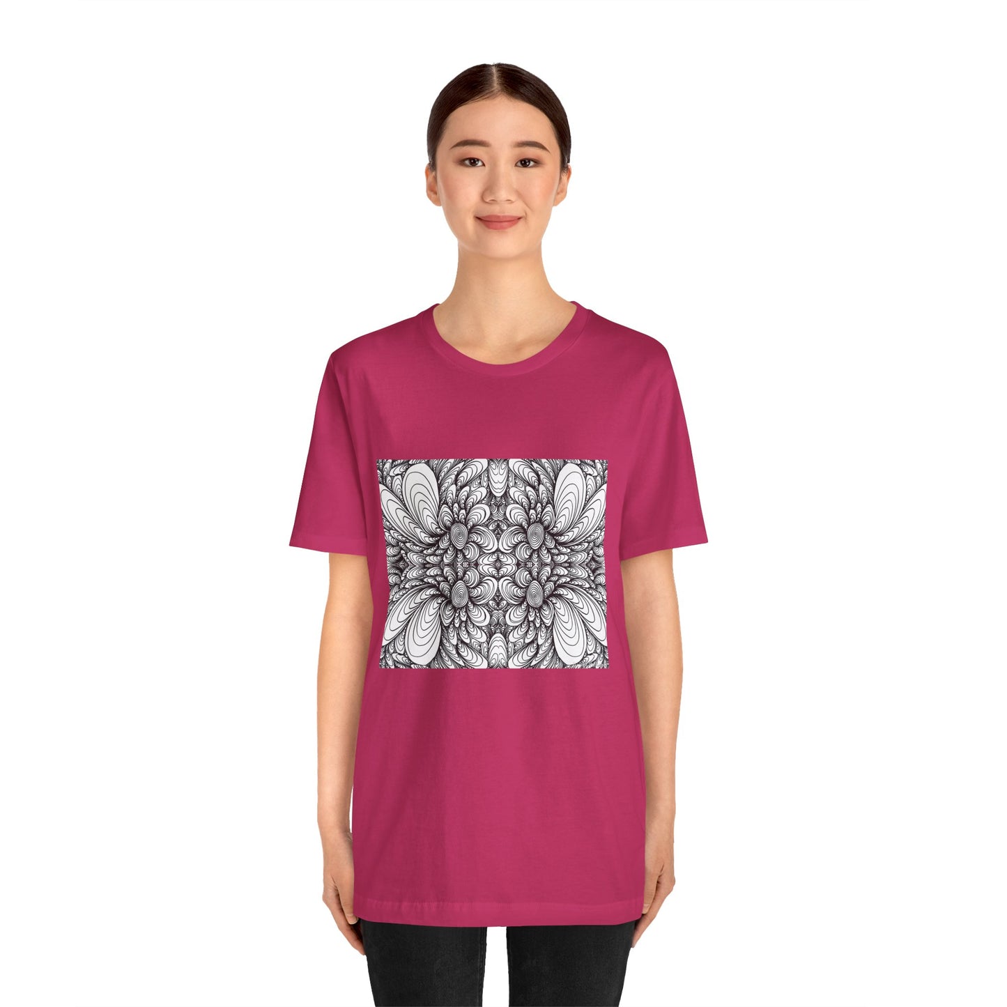 Unisex Original Line Art T-Shirt -Blooms