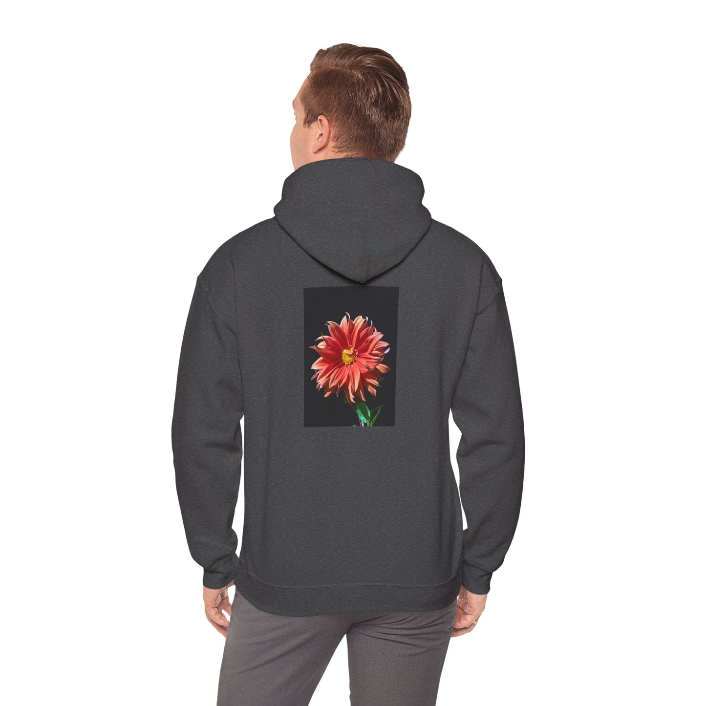 Unisex Heavy Blend™  Dahlia Flower Hooded Sweatshirt