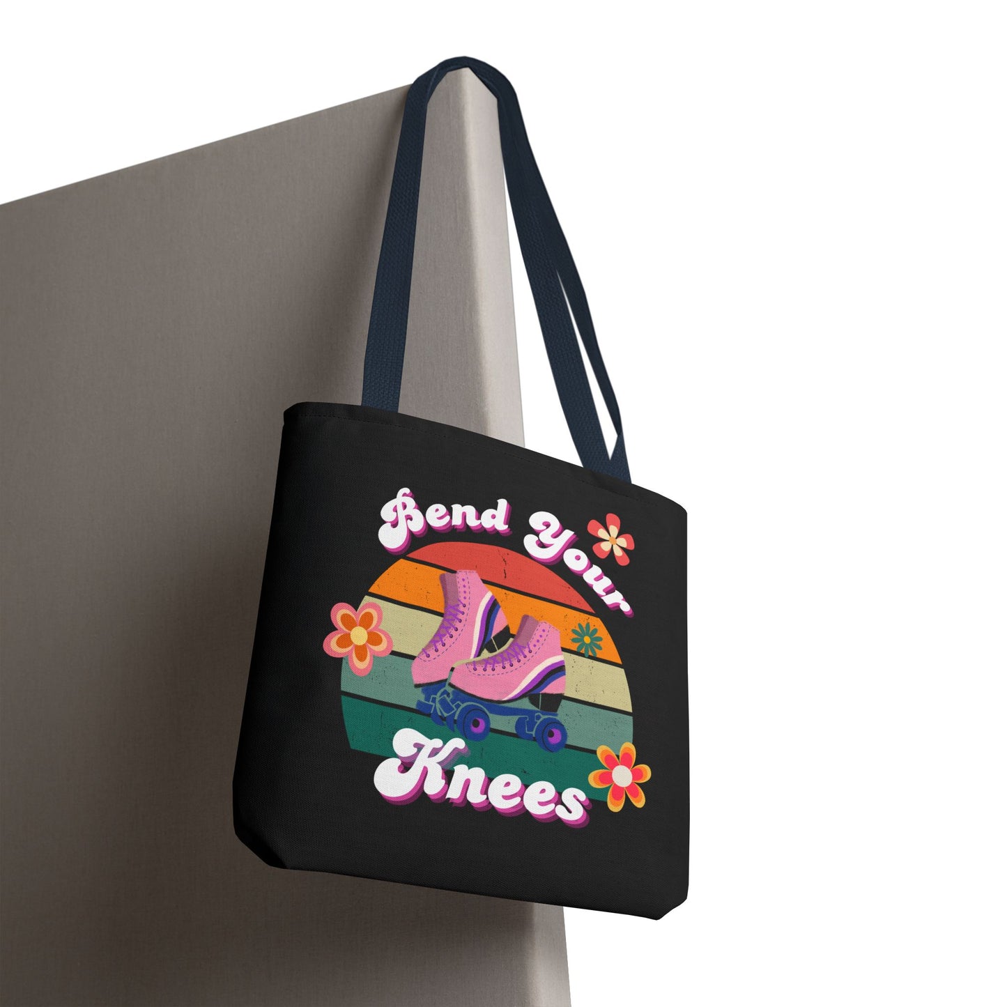 Unisex Retro Vibes Bend Your Knees Skate Day Tote Bag
