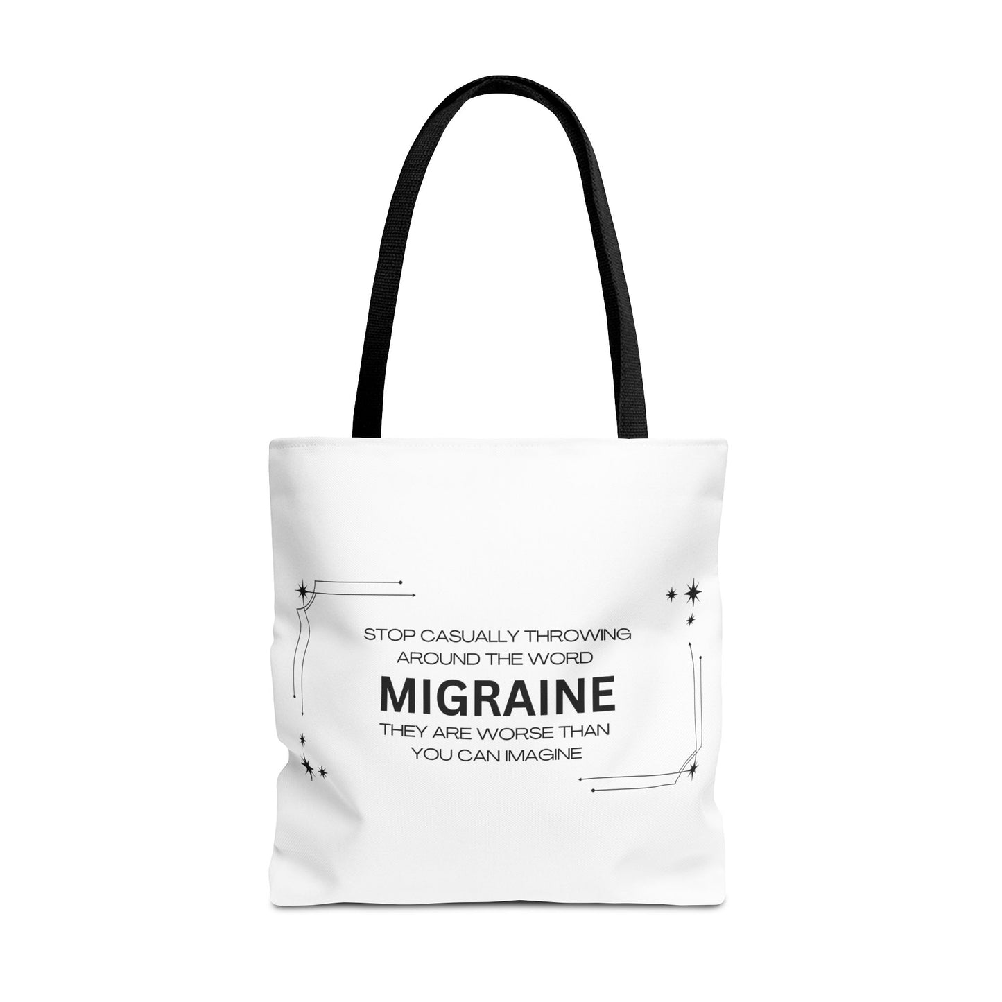 Unisex Migraine Day Invisible Illness Warrior Tote Bag