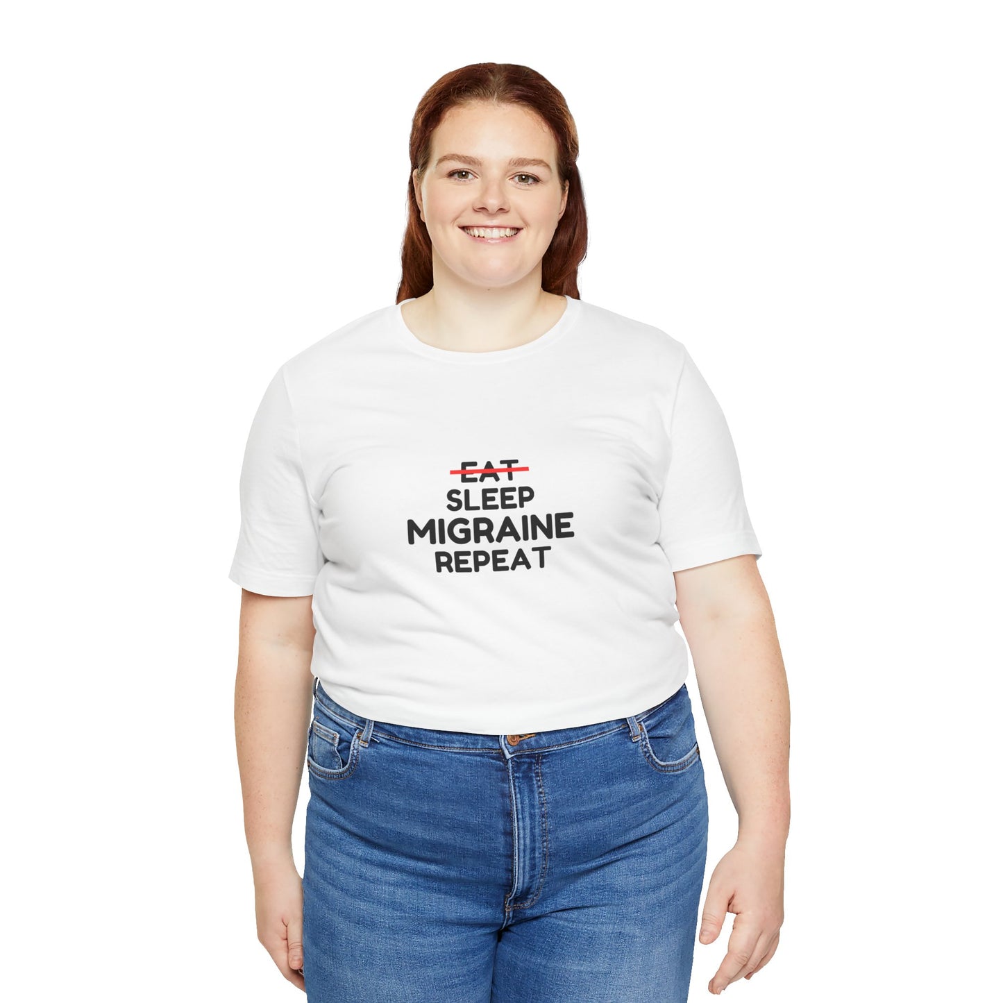 Unisex Migraine Day Invisible Illness Warrior Eat Sleep Migraine Repeat Tshirt