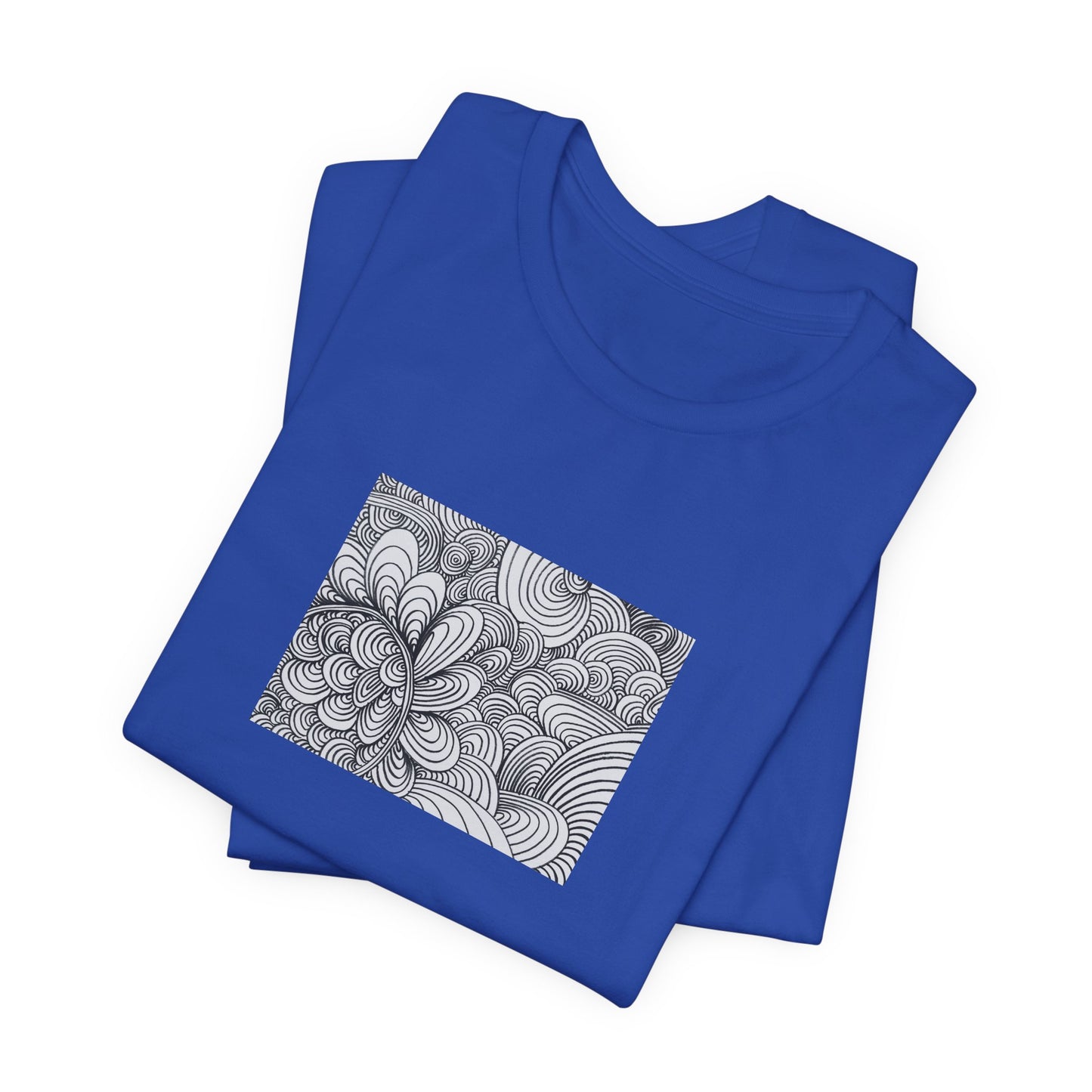 Unisex Original Healing Mesmerizing Line Art T-Shirt - Apricots Noir