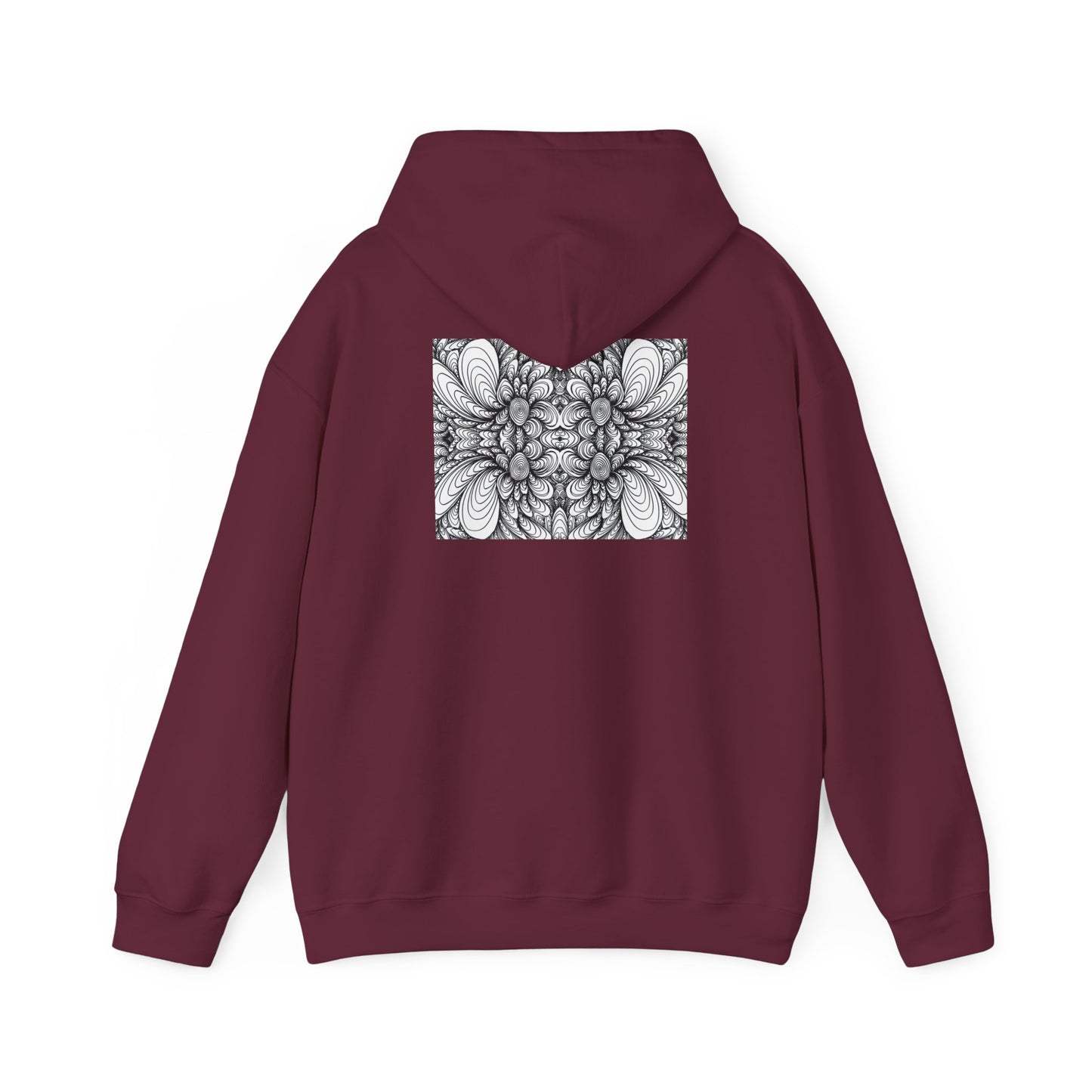 Unisex Heavy Blend™ Original Minimalist Healing Line Art Hooded Sweatshirt - Blooms