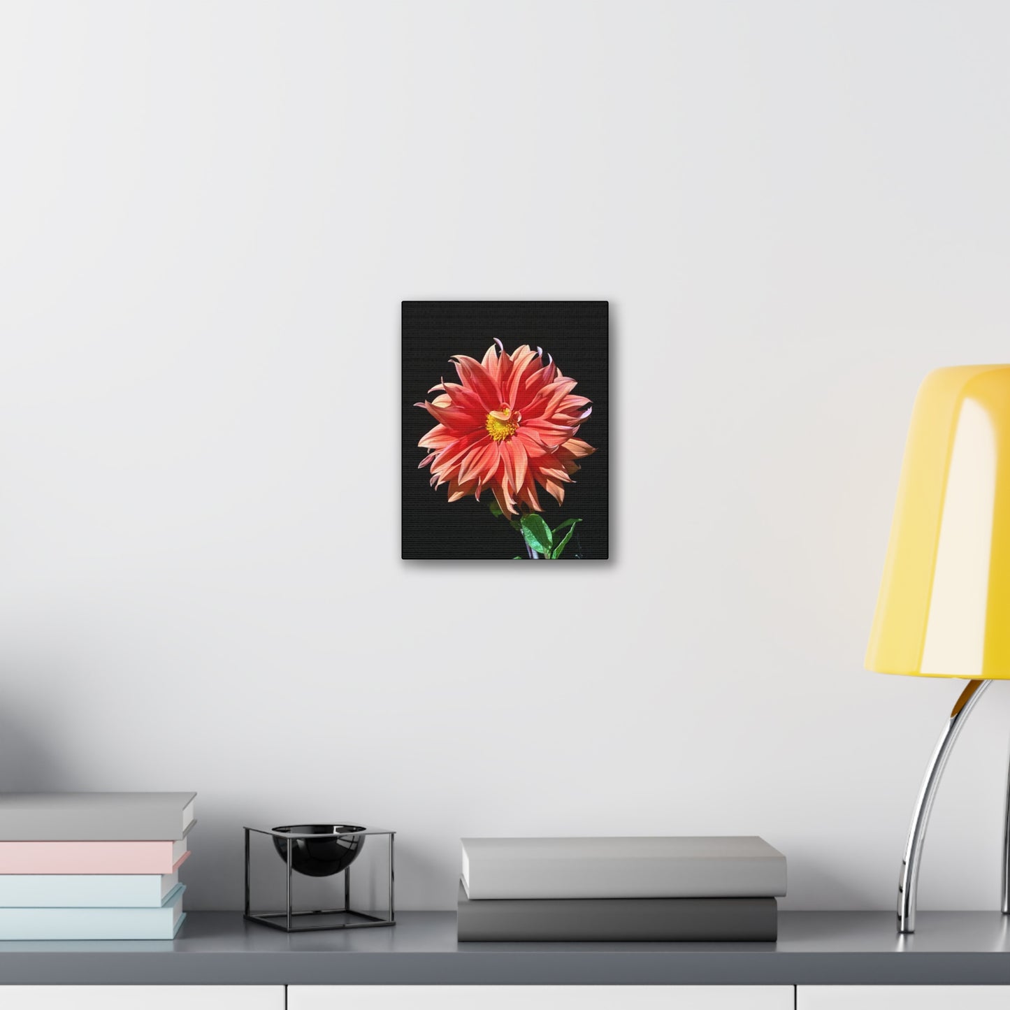 Canvas Gallery Wrap - Dahlia Flower at Night