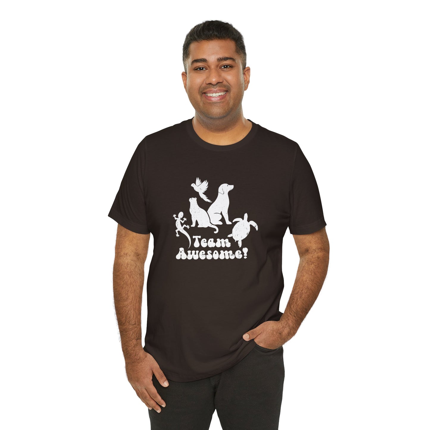 Unisex Animal Lover Lizard Cat Bird Dog Turtle Team Awesome T-Shirt