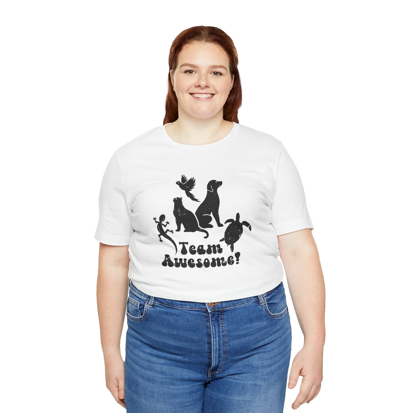 Unisex Animal Lover Lizard Cat Bird Dog Turtle Team Awesome T-Shirt