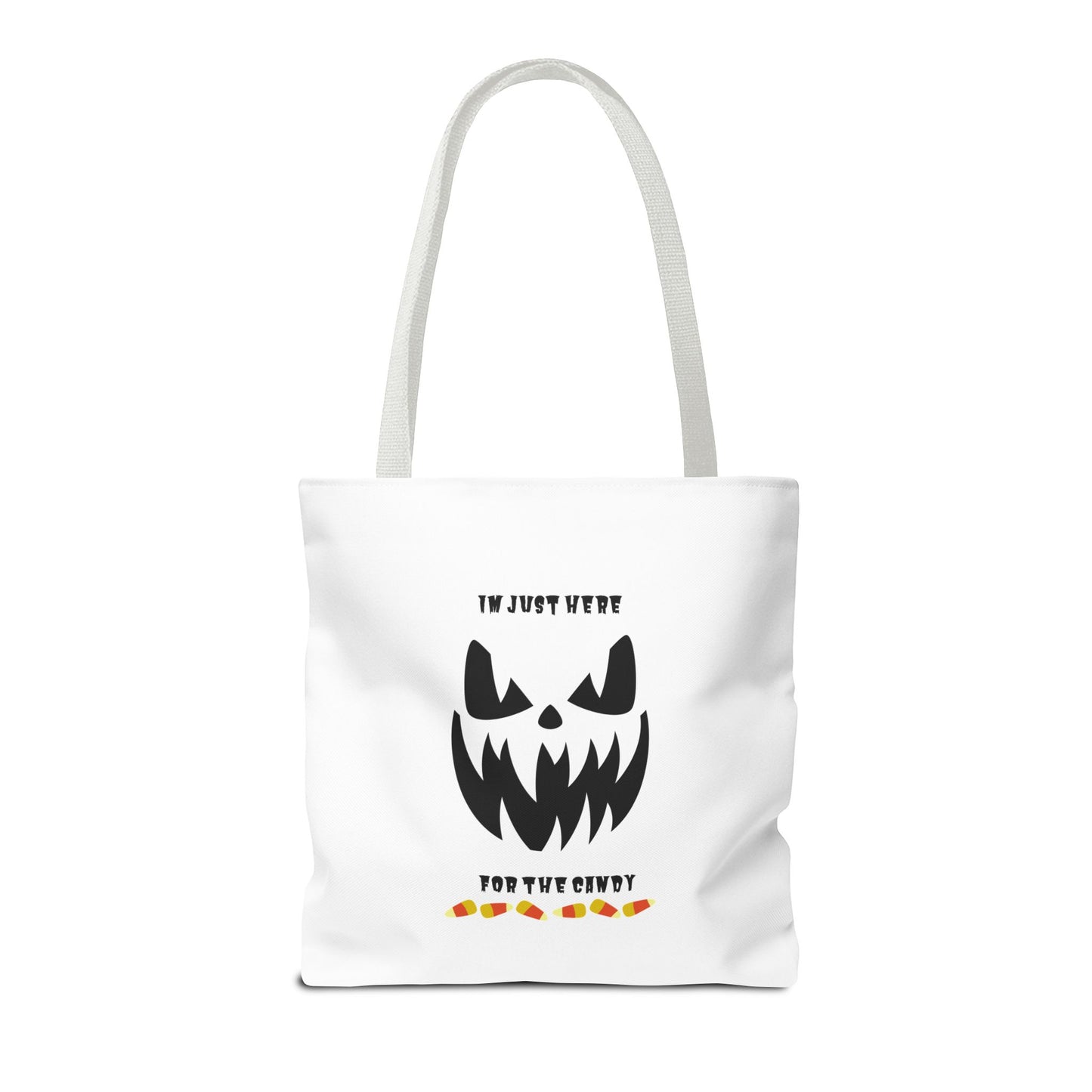 Halloween Candy Corn Scary Face Tote Spooky Season Trick or Treating Candy Bag Reusable Lunch Tote