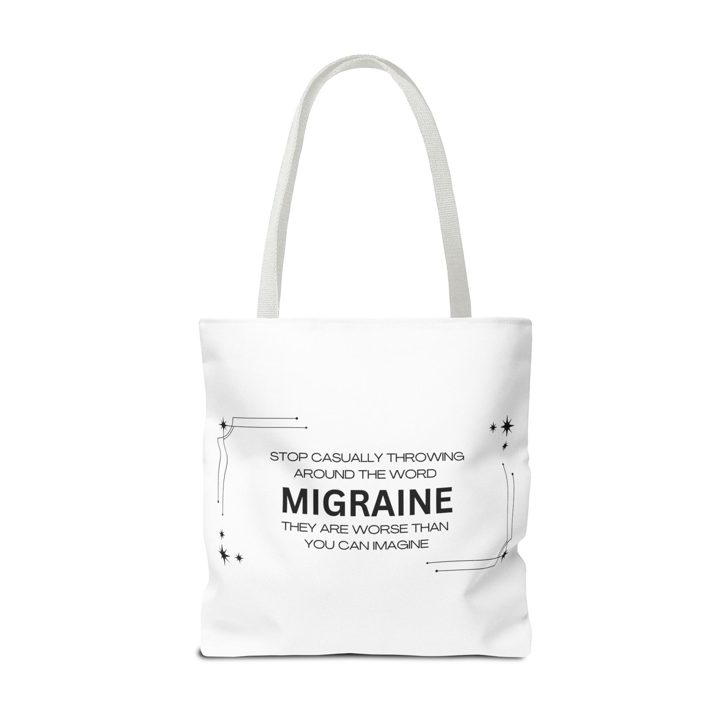 Unisex Migraine Day Invisible Illness Warrior Tote Bag