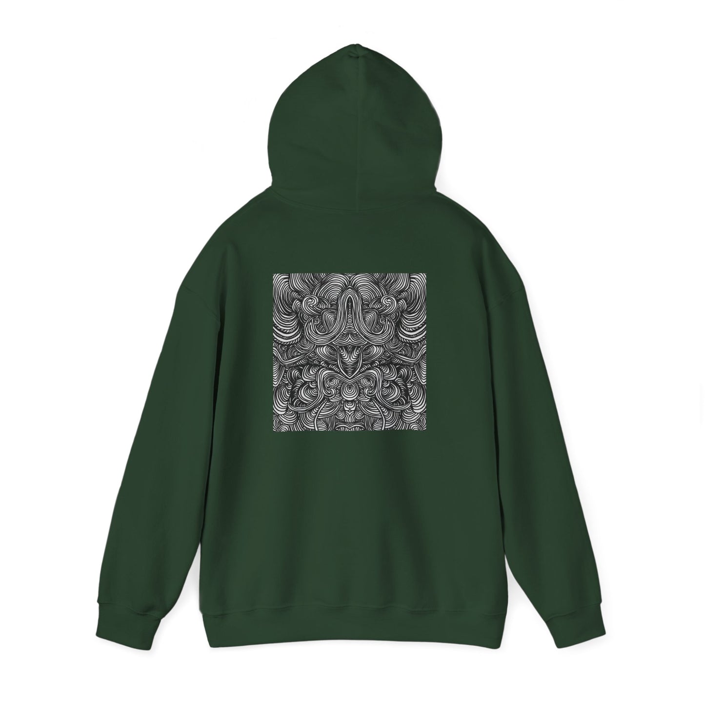 Unisex Heavy Blend™ Original Minimalist Line Art Full Size Hooded Sweatshirt - Liquid