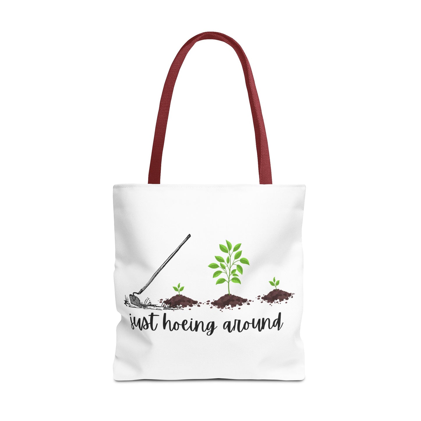 Unisex Just Hoeing Around Gardening Themed All Over Print Tote Bag