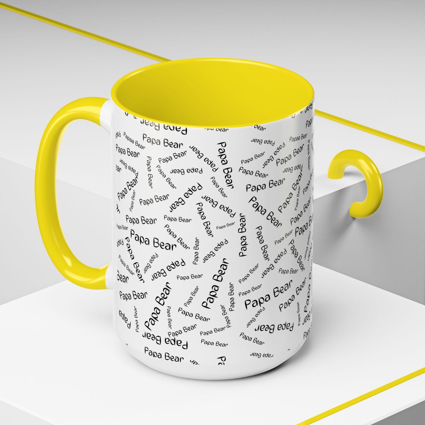 11oz/15oz Papa Bear Word Scramble Coffee Mug