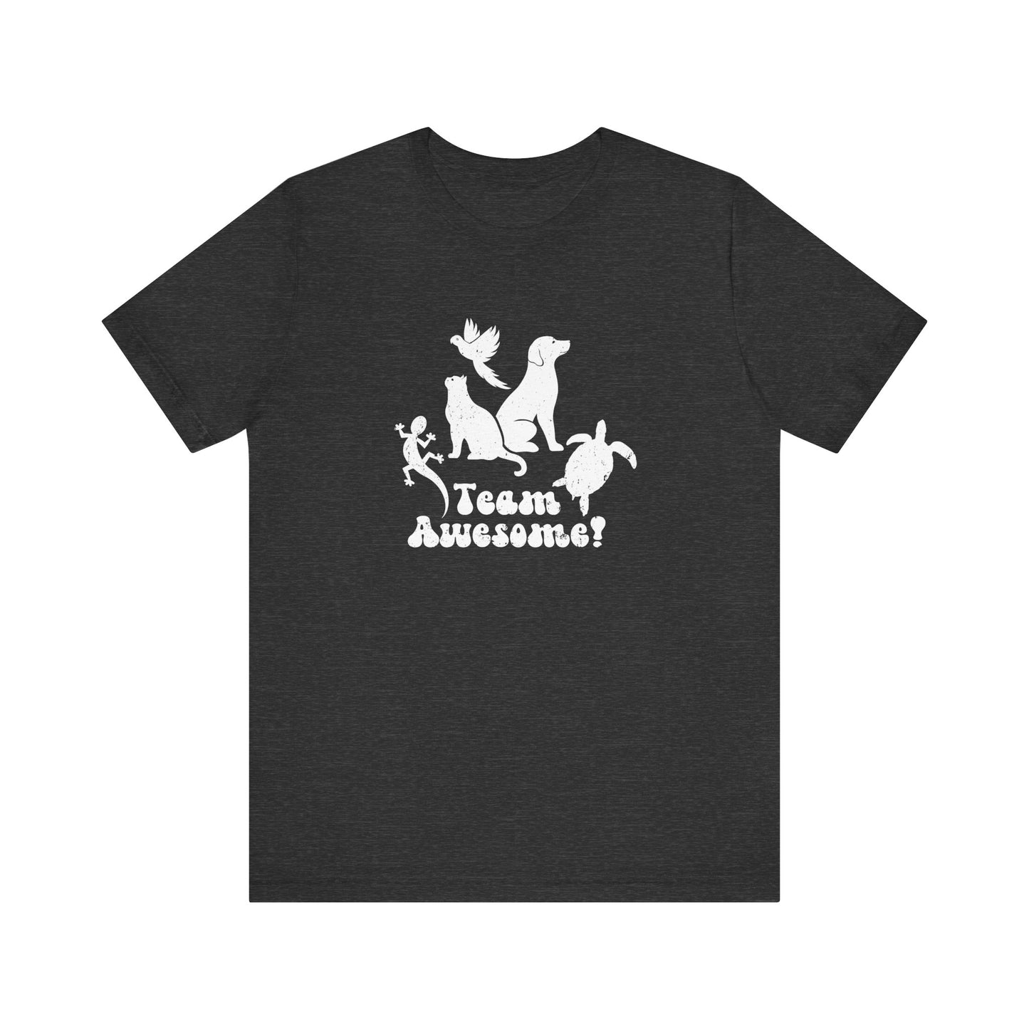 Unisex Animal Lover Lizard Cat Bird Dog Turtle Team Awesome T-Shirt