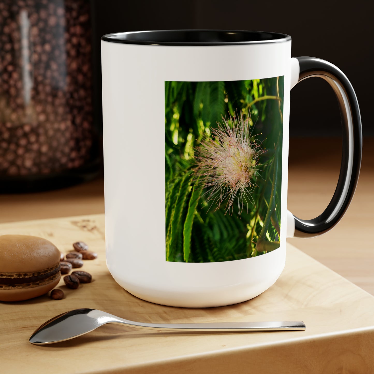 15oz. Garden Themed Coffee Mug, Coffee Club Mug with Silk Blossom