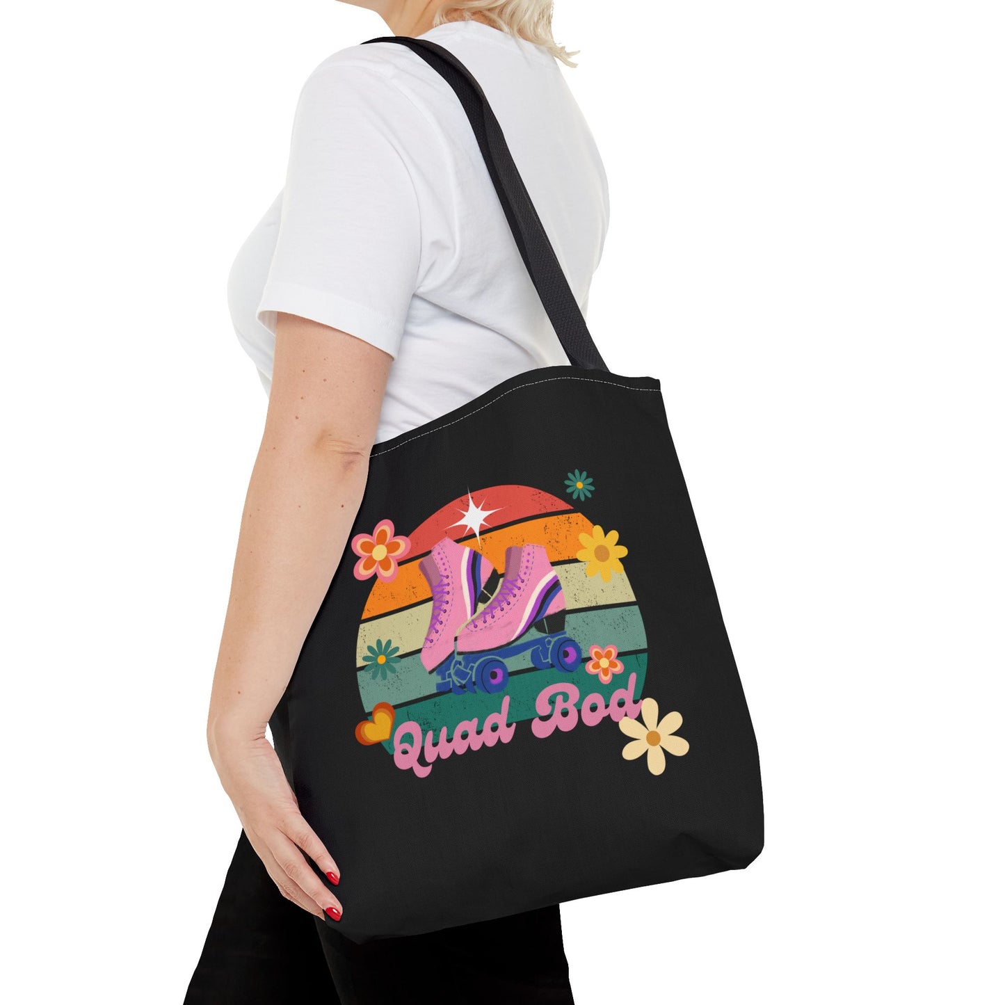 Unisex Retro Vibes Roller Skate Quad Bod Tote Bag