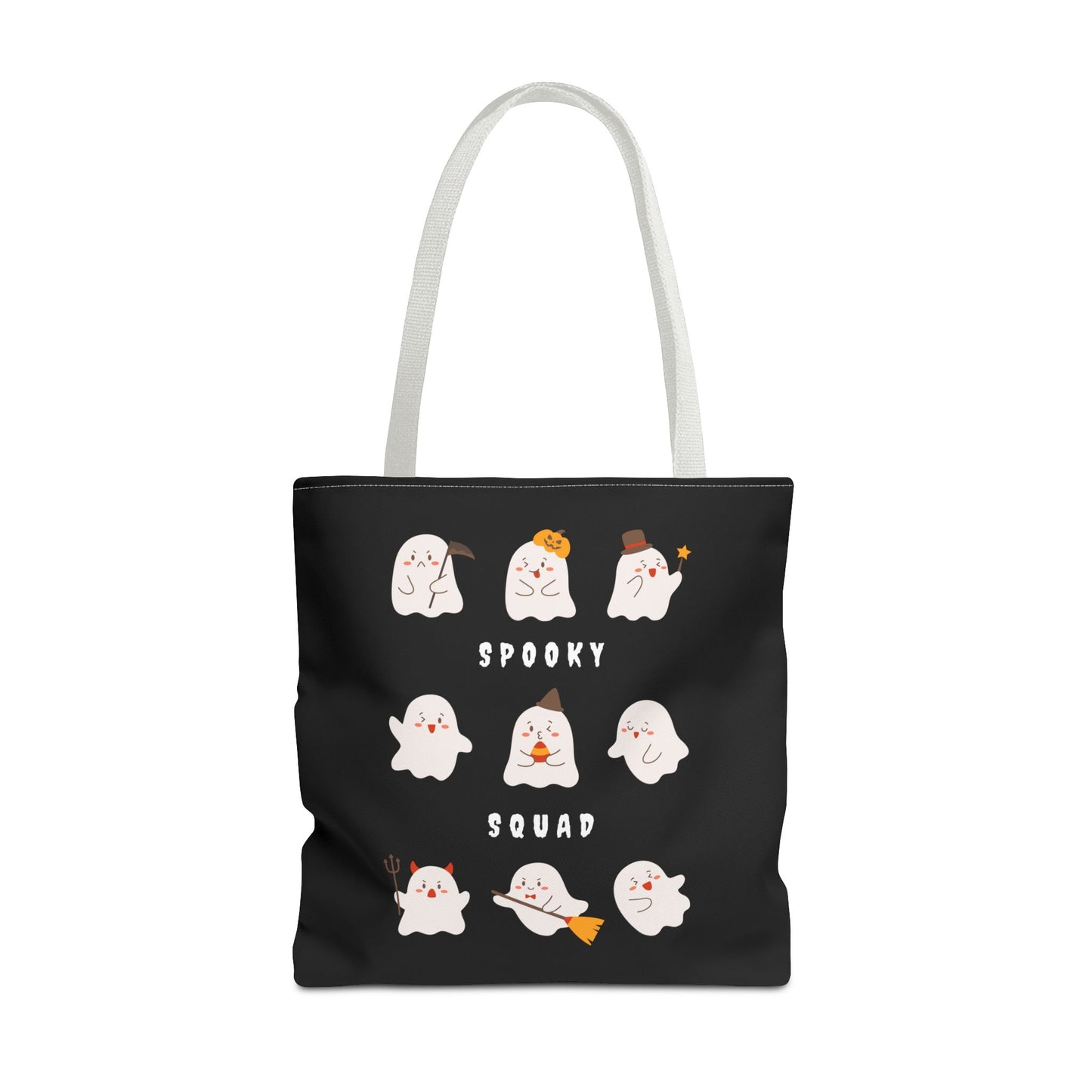 Cute Ghost Halloween Spooky Season Tote Trick or Treating Candy Bag Reusable Halloween Themed Lunch Tote