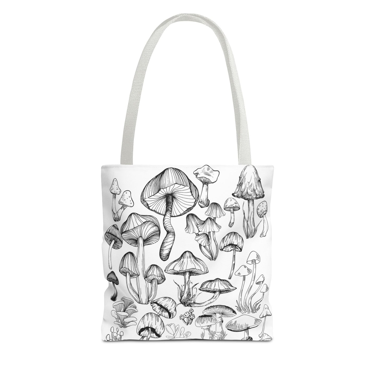 Unisex Mushroom Lover Fungi Print Toadstool Mycology Tote Bag