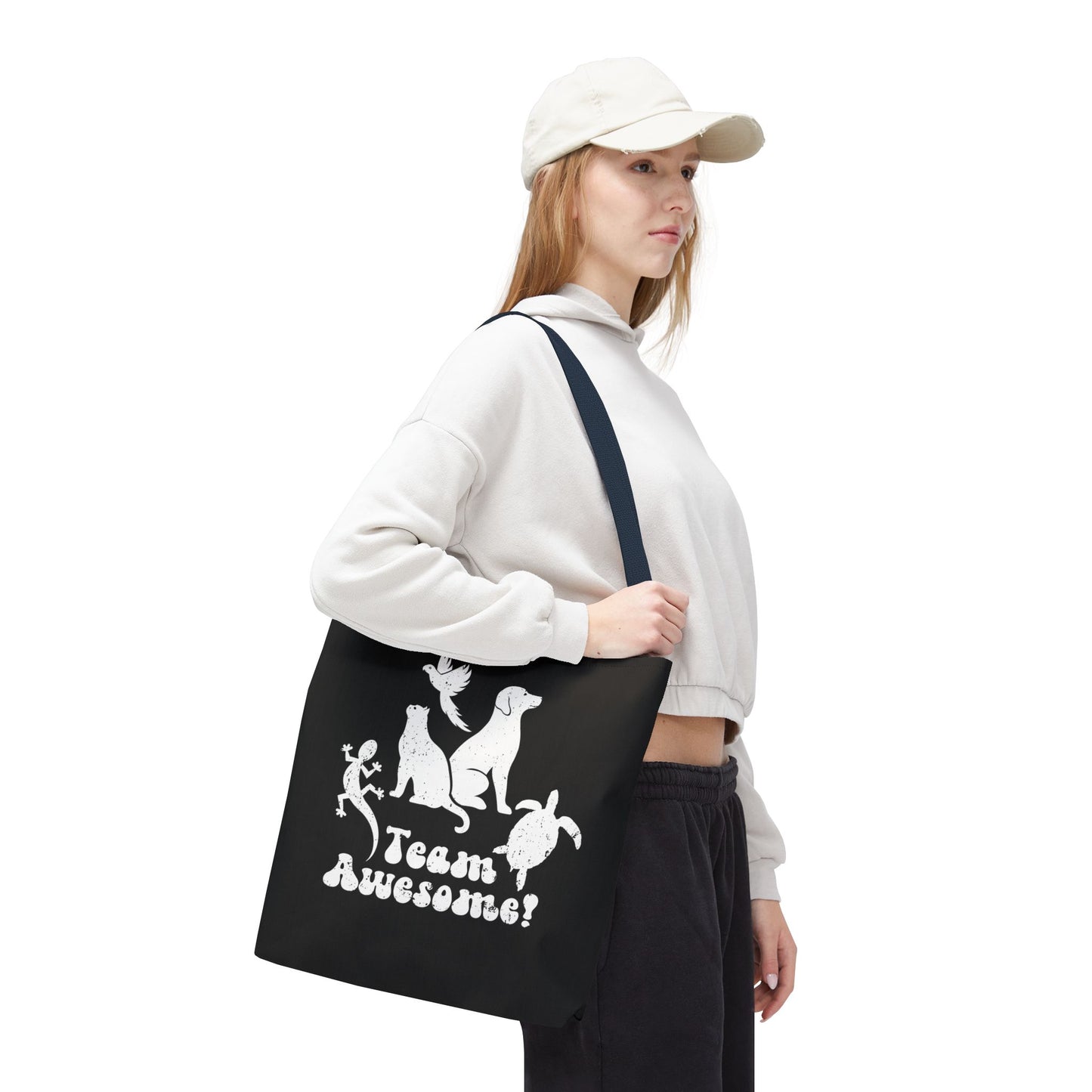Unisex Animal Lover Lizard Cat Bird Dog Turtle Team Awesome Tote Bag